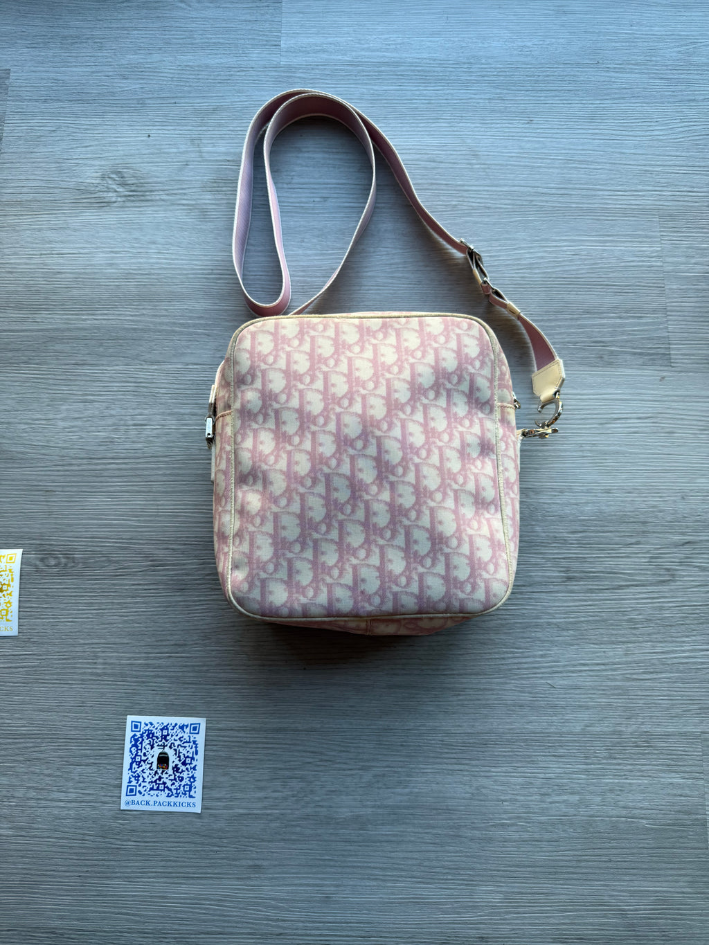 Christian Dior pink trotter/diorissimo no. 1 oblique crossbody bag ‘2004’