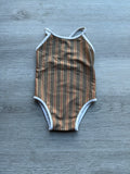 Burberry kids infant icon stripe one-piece swimsuit