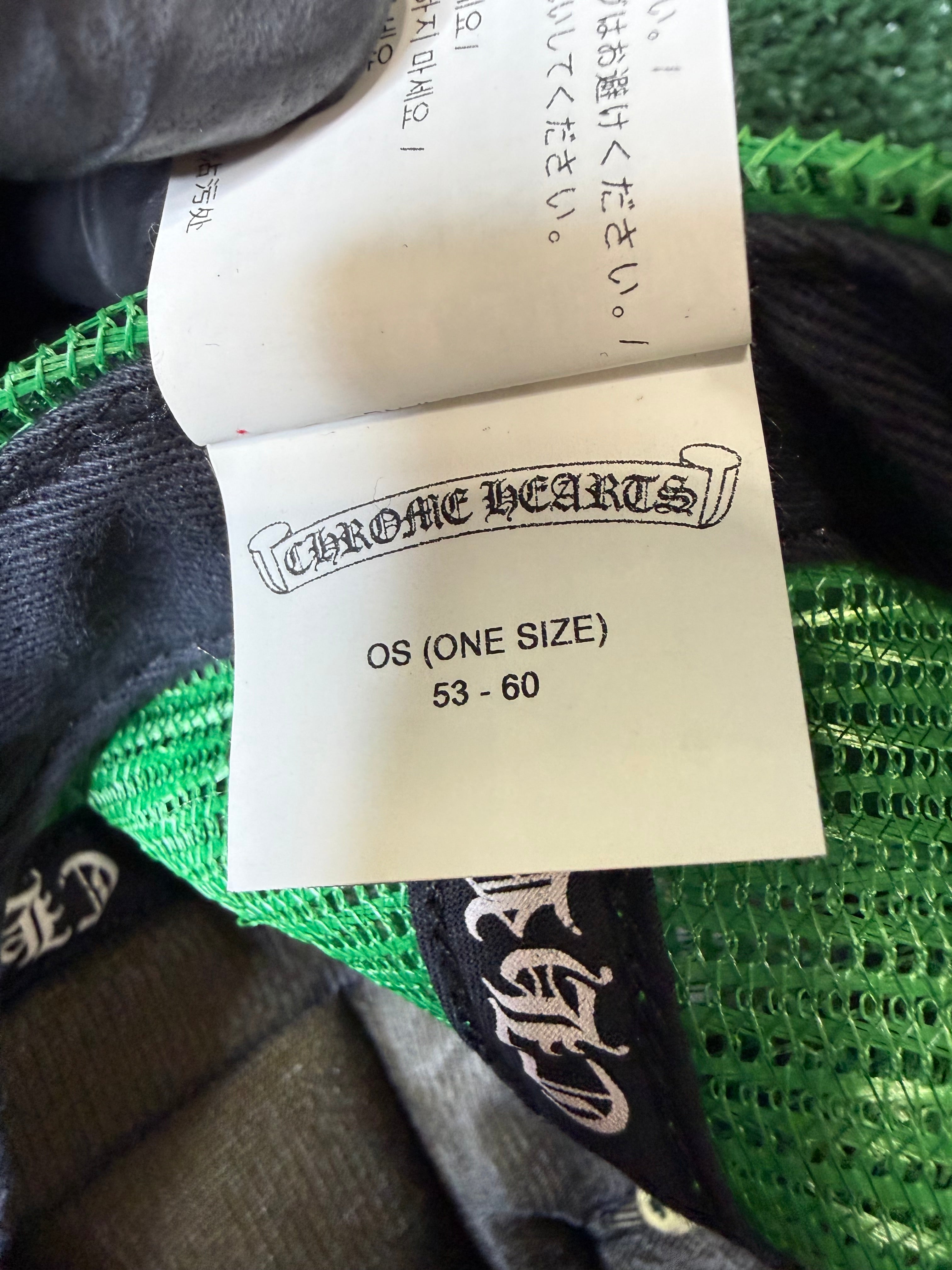 CHROME HEARTS CH HOLLYWOOD TRUCKER HAT BLACK/GREEN