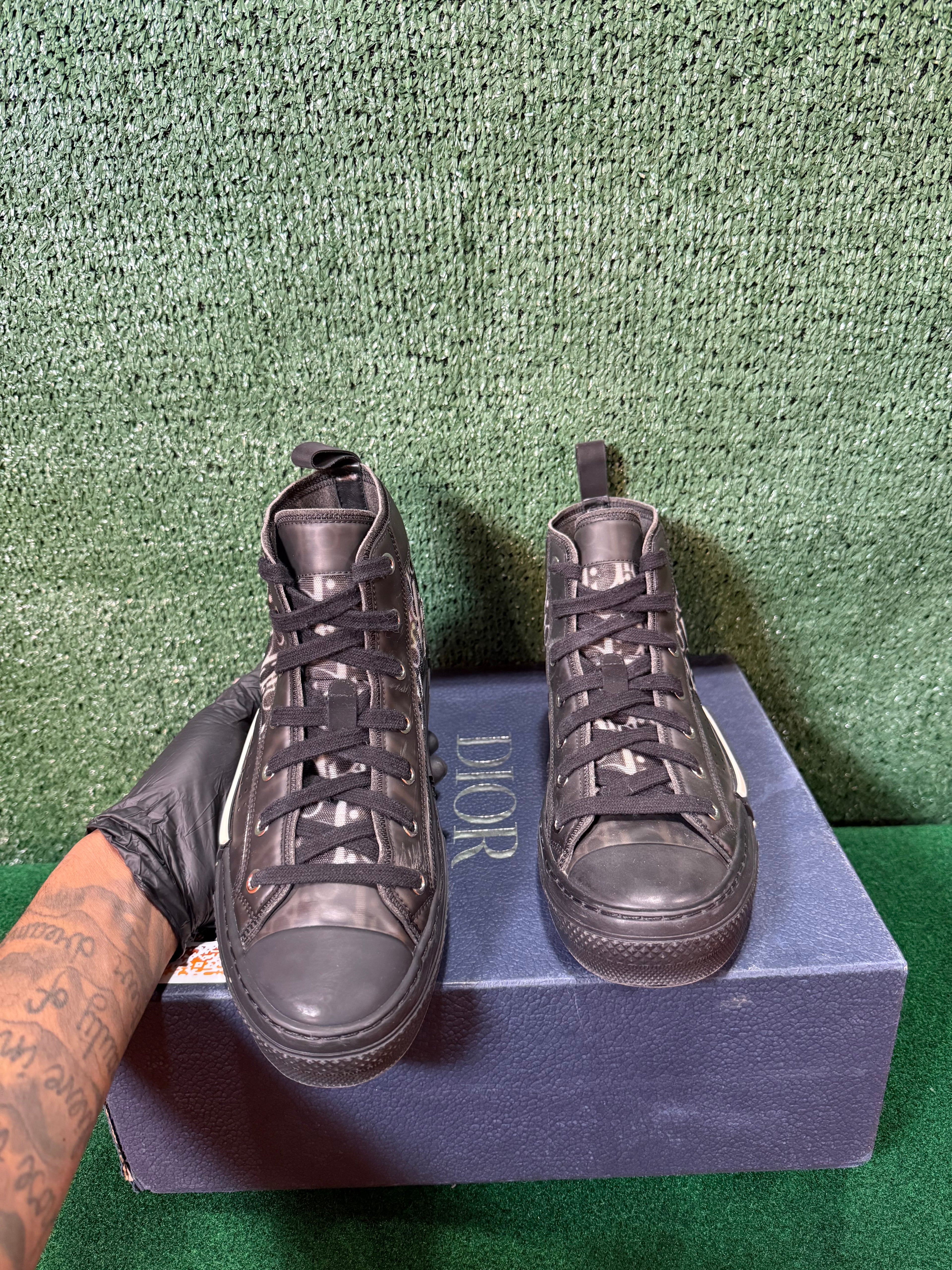 Dior B23 High Top Canvas Oblique Black