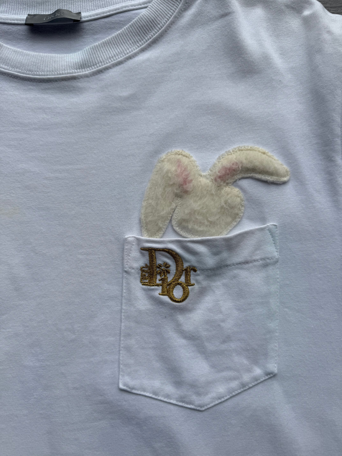 Dior x erl relaxed-fit t-shirt ‘white cotton jersey’