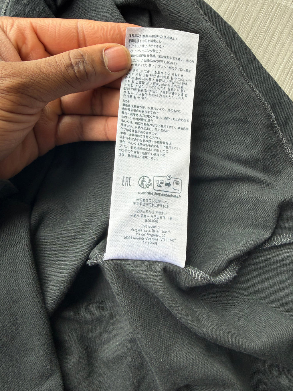 Maison Margiela Reverse Logo T-Shirt ‘Washed Black’