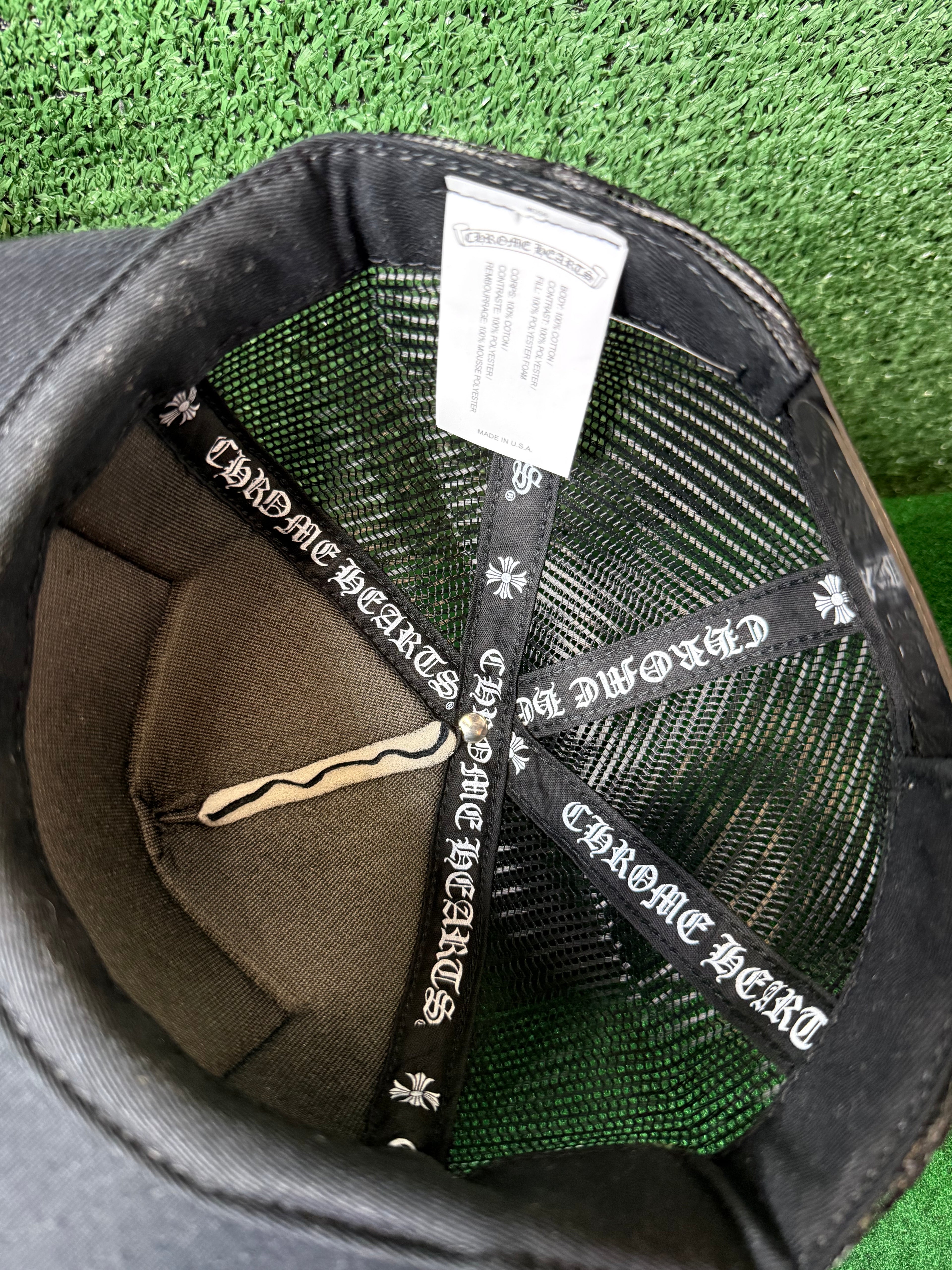 Chrome Hearts CH Las Vegas Trucker Hat Black/Black