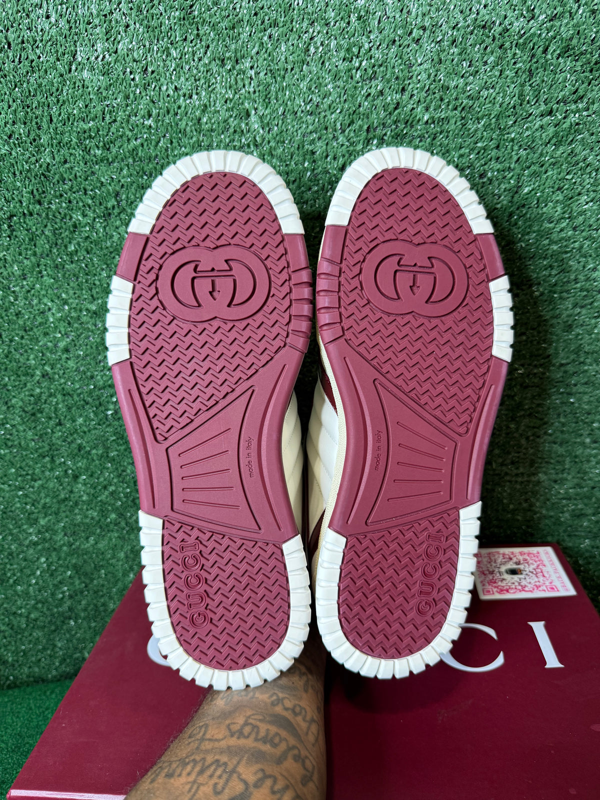 Gucci re-web sneaker ‘white rosso ancora’