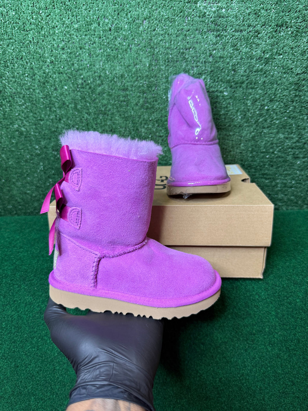 UGG Kid’s Bailey Bow II Suede Boots