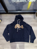 Palm Angels Bear Print Sprayed Logo Hoodie