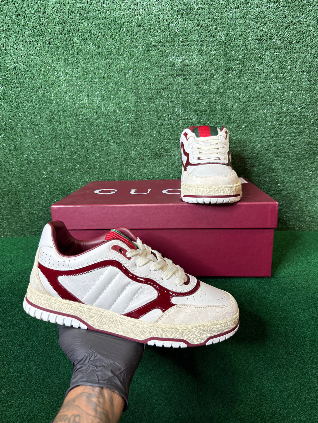 Gucci re-web sneaker ‘white rosso ancora’