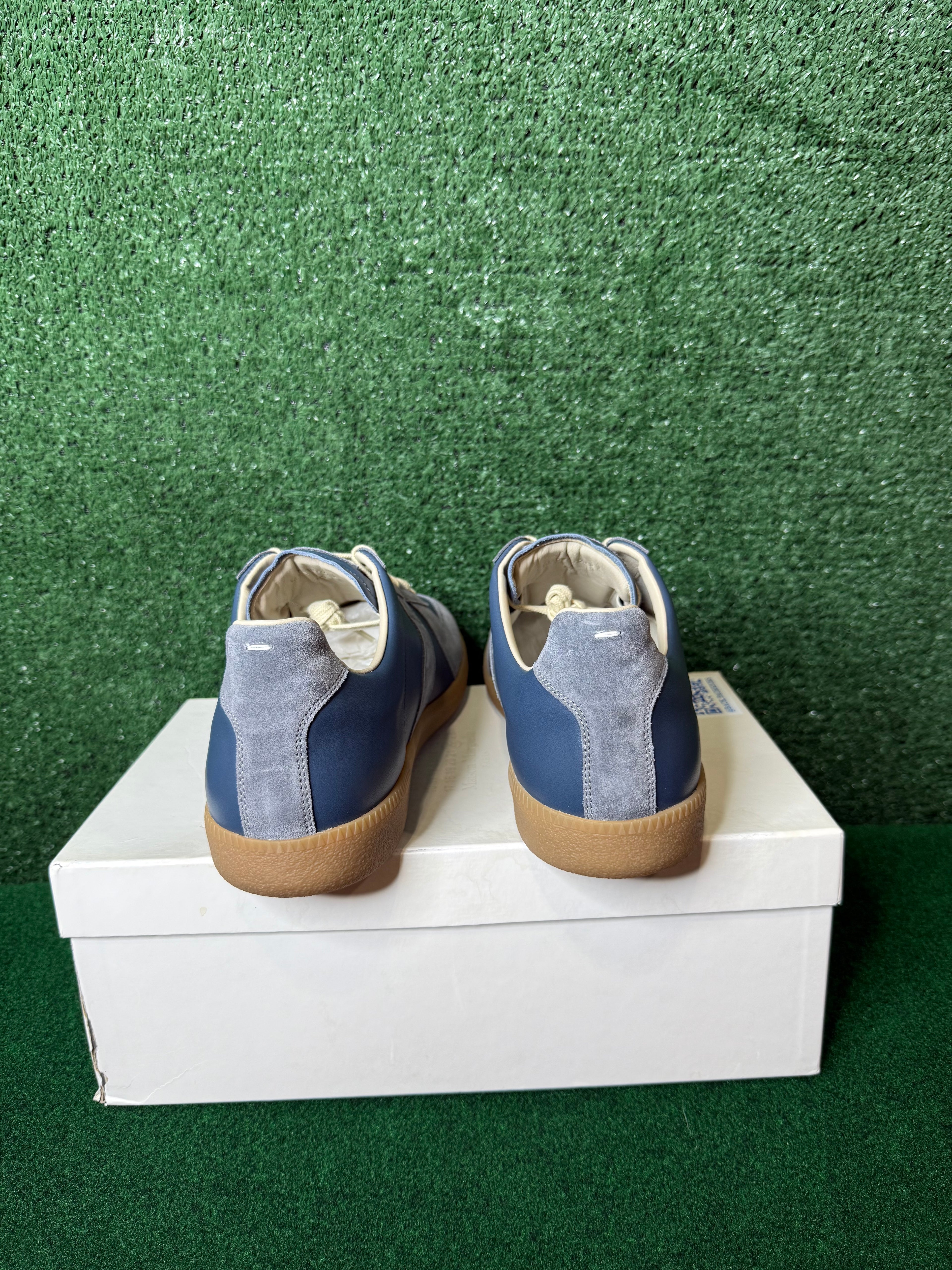 MAISON MARGIELA-REPLICA LEATHER AND SUEDE-BLUE