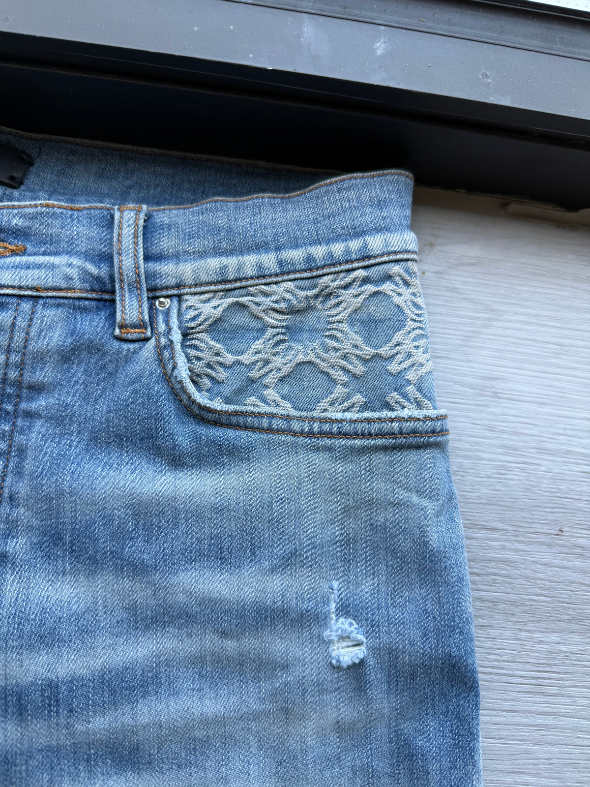 Amiri denim jeans/ Amiri embroidered
