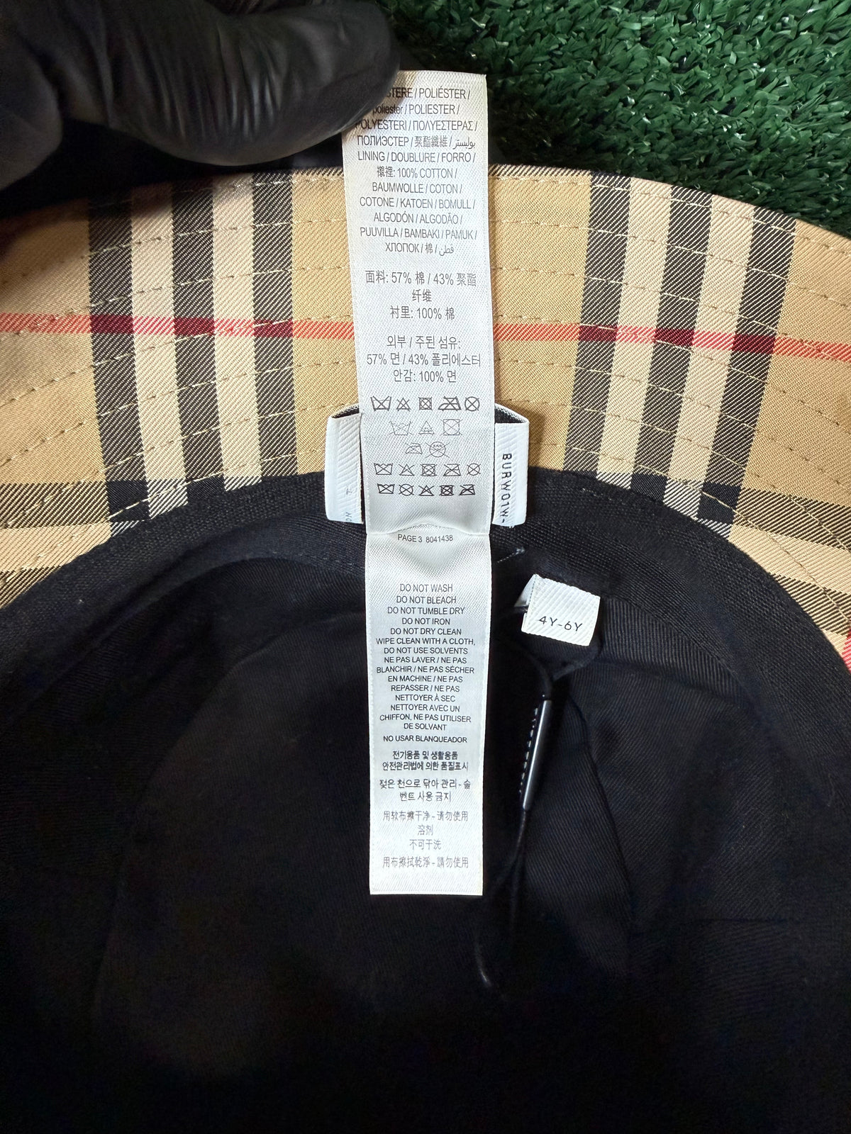 Burberry kids vintage check cotton bucket hat