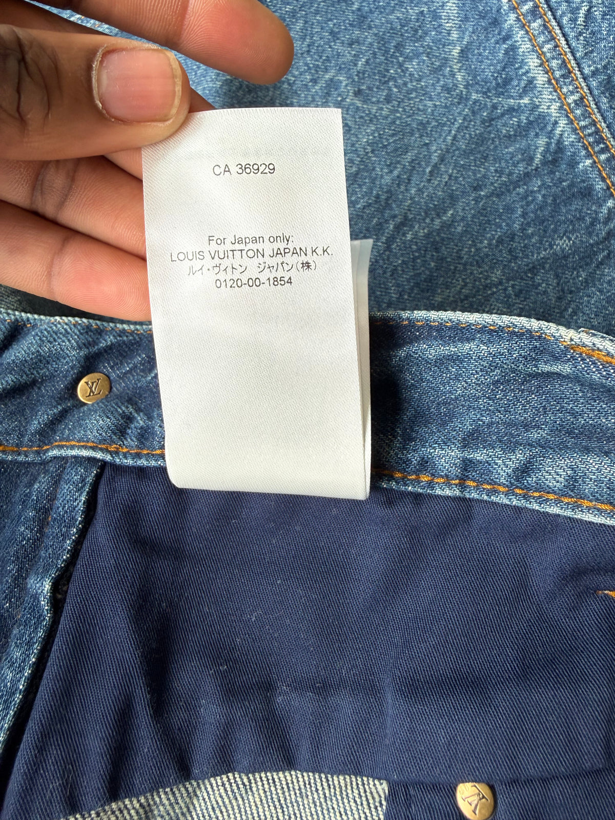 Louis Vuitton denim carpenter pants