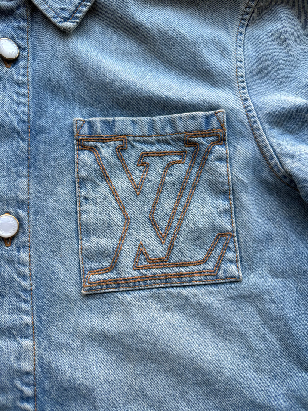Louis Vuitton short-sleeve Jean jacket