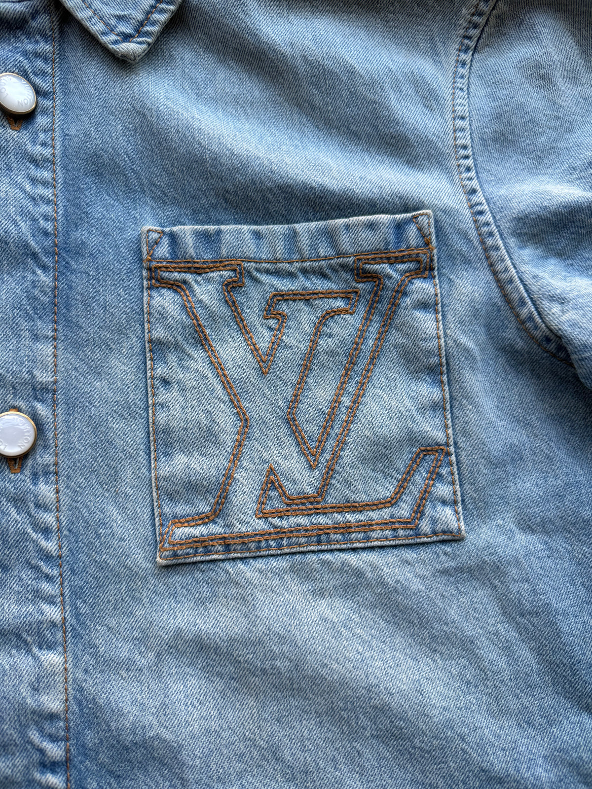 Louis Vuitton short-sleeve Jean jacket