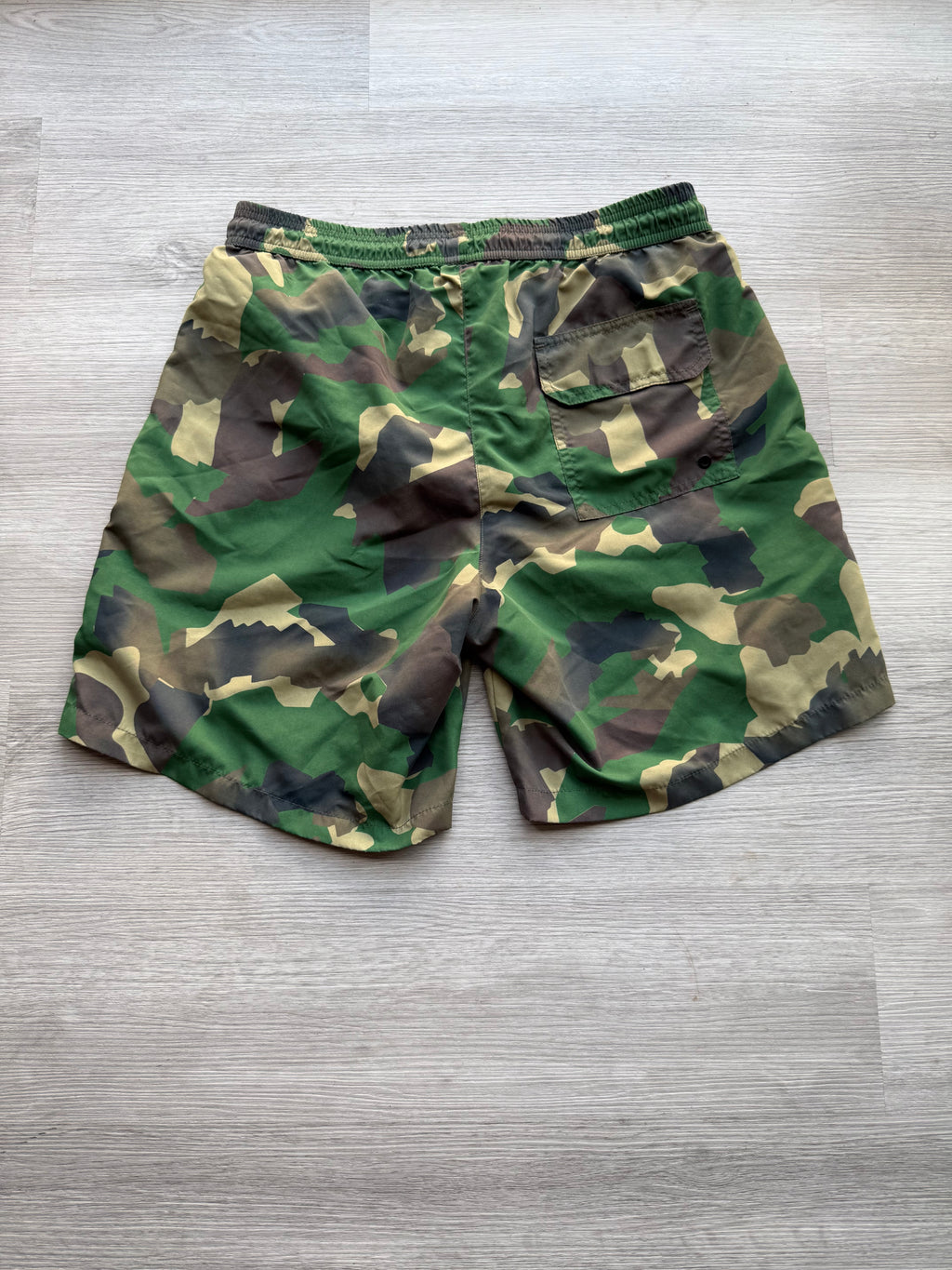 Heron Preston nylon swimshorts military green’