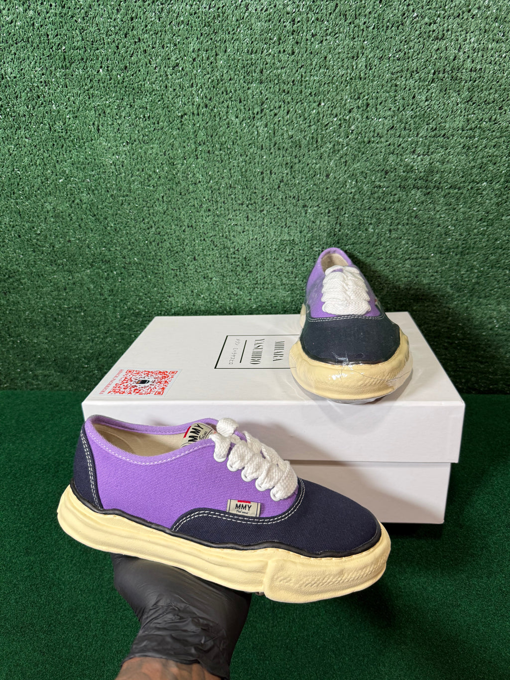 MAISON MIHARA YASUHIRO BAKER LOW-TOP SNEAKER (PURPLE)