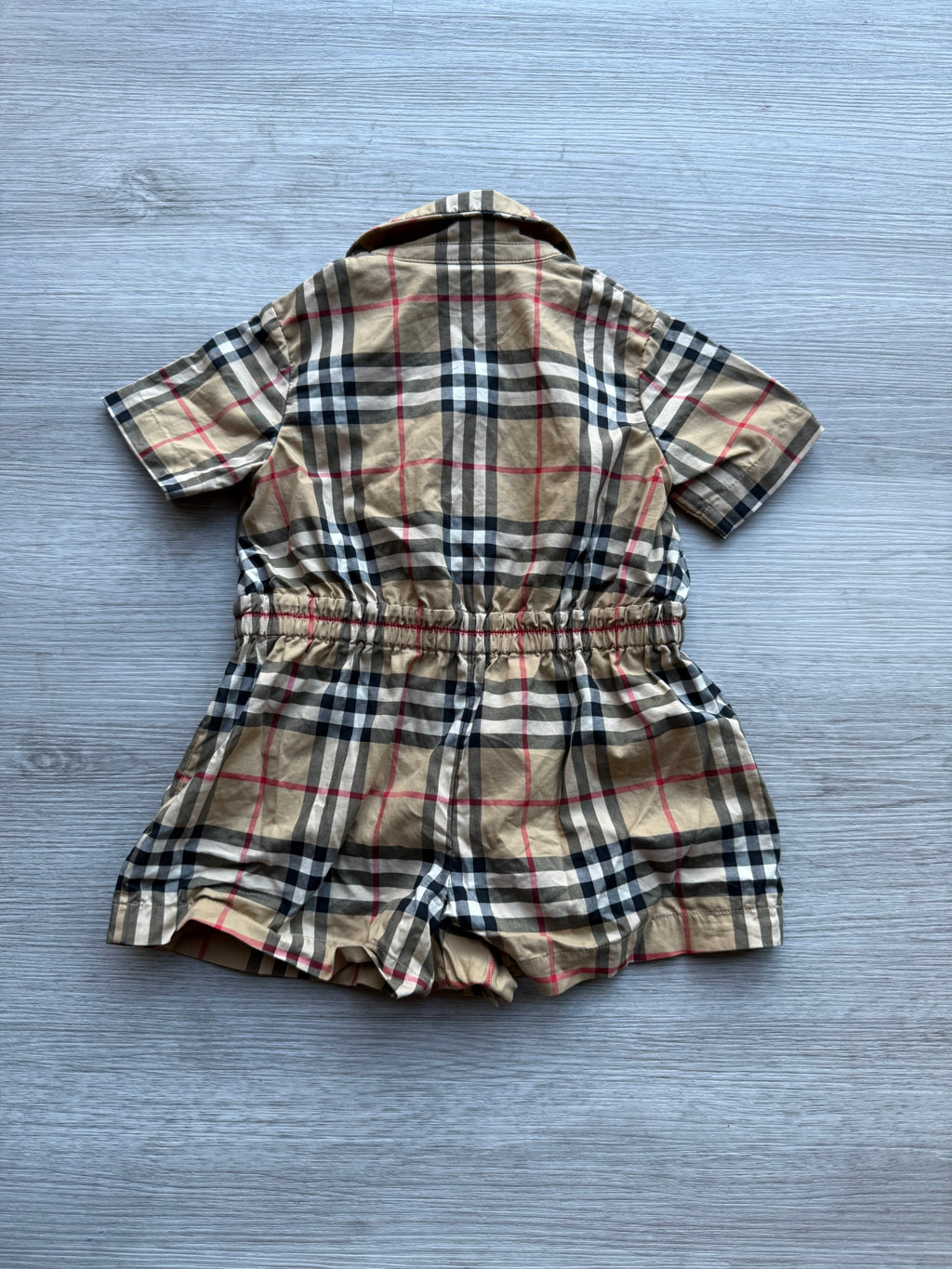Burberry plaid infant jump suit
