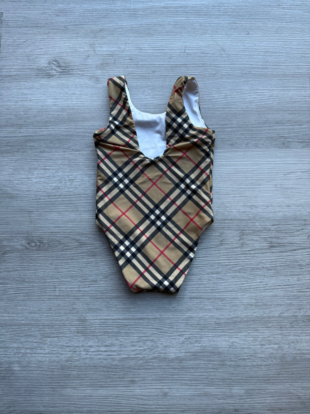 Burberry kids vintage check scoop-neck swimsuit