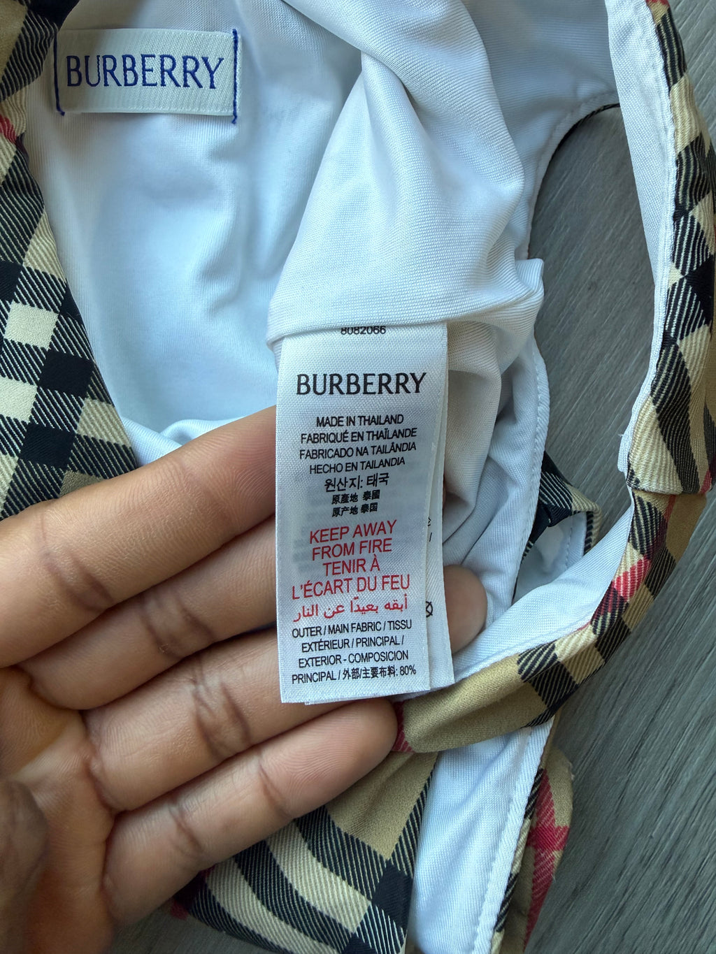 Burberry kids vintage check scoop-neck swimsuit