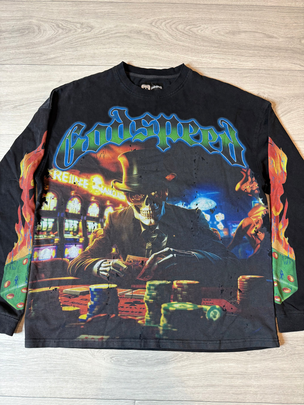 Godspeed “life’s a gamble long sleeve tee”