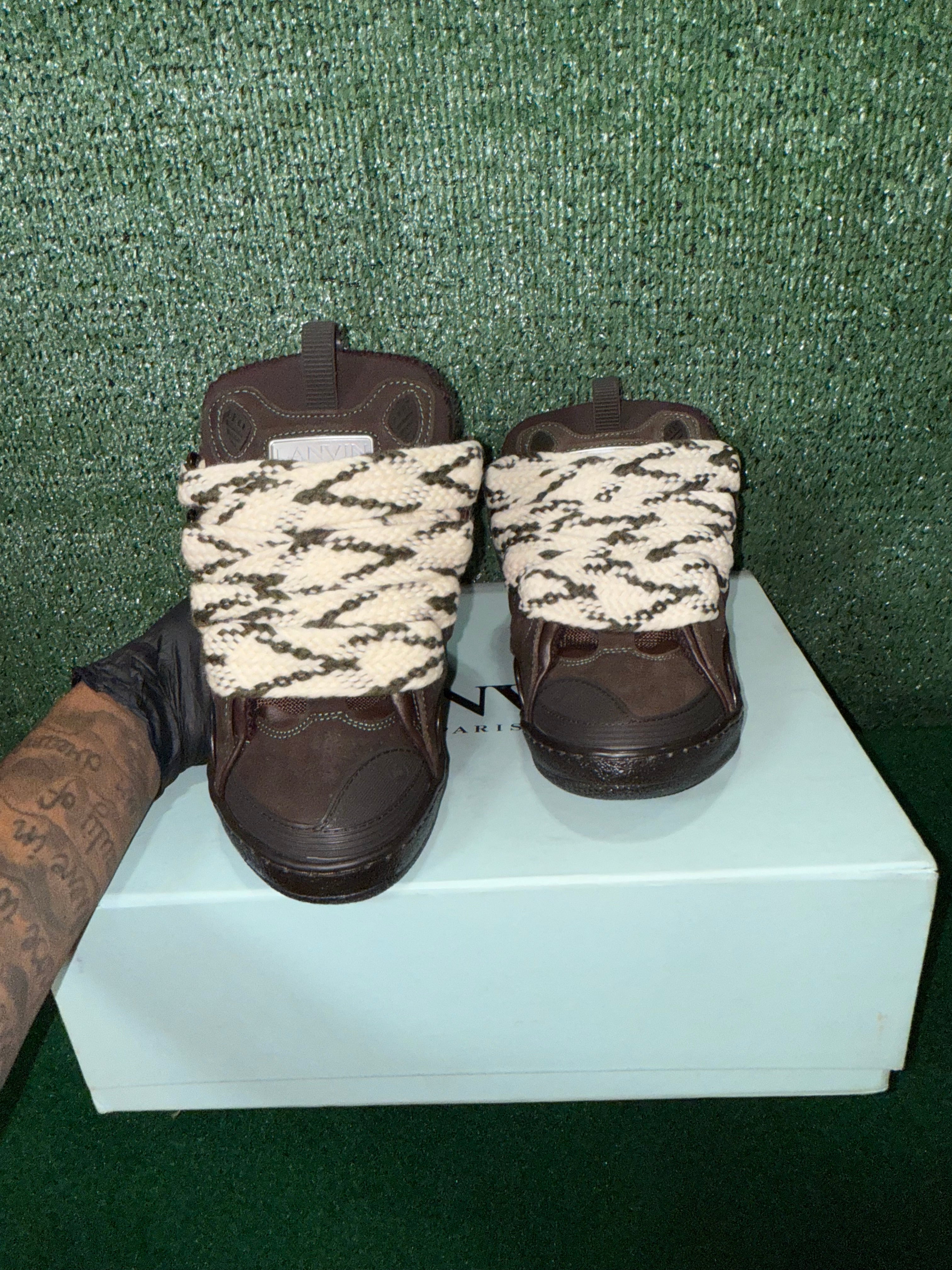 Lanvin Brown Curb Sneakers