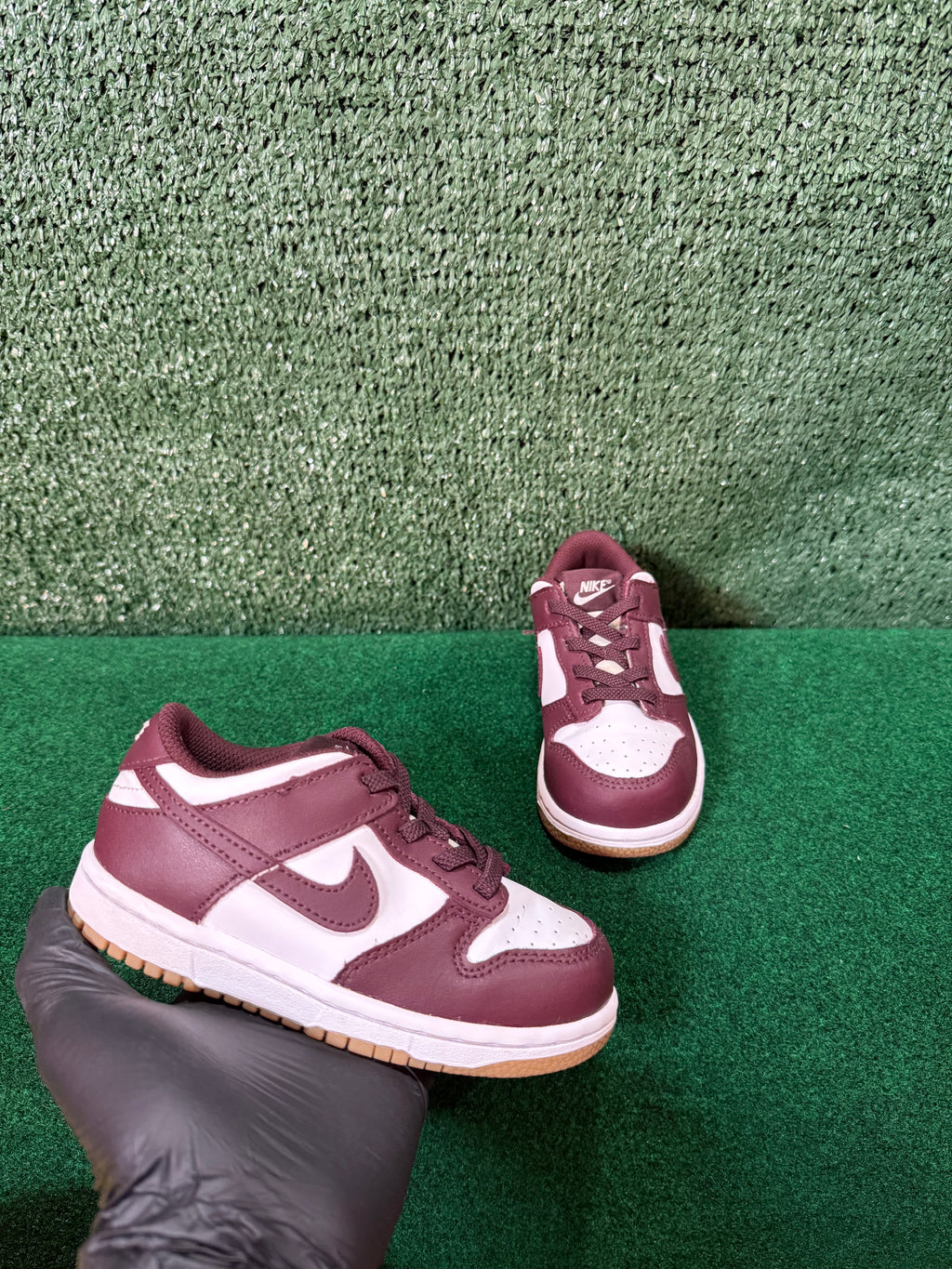 Nike Dunk Low White Gum Light Brown Burgundy Crush (TD)