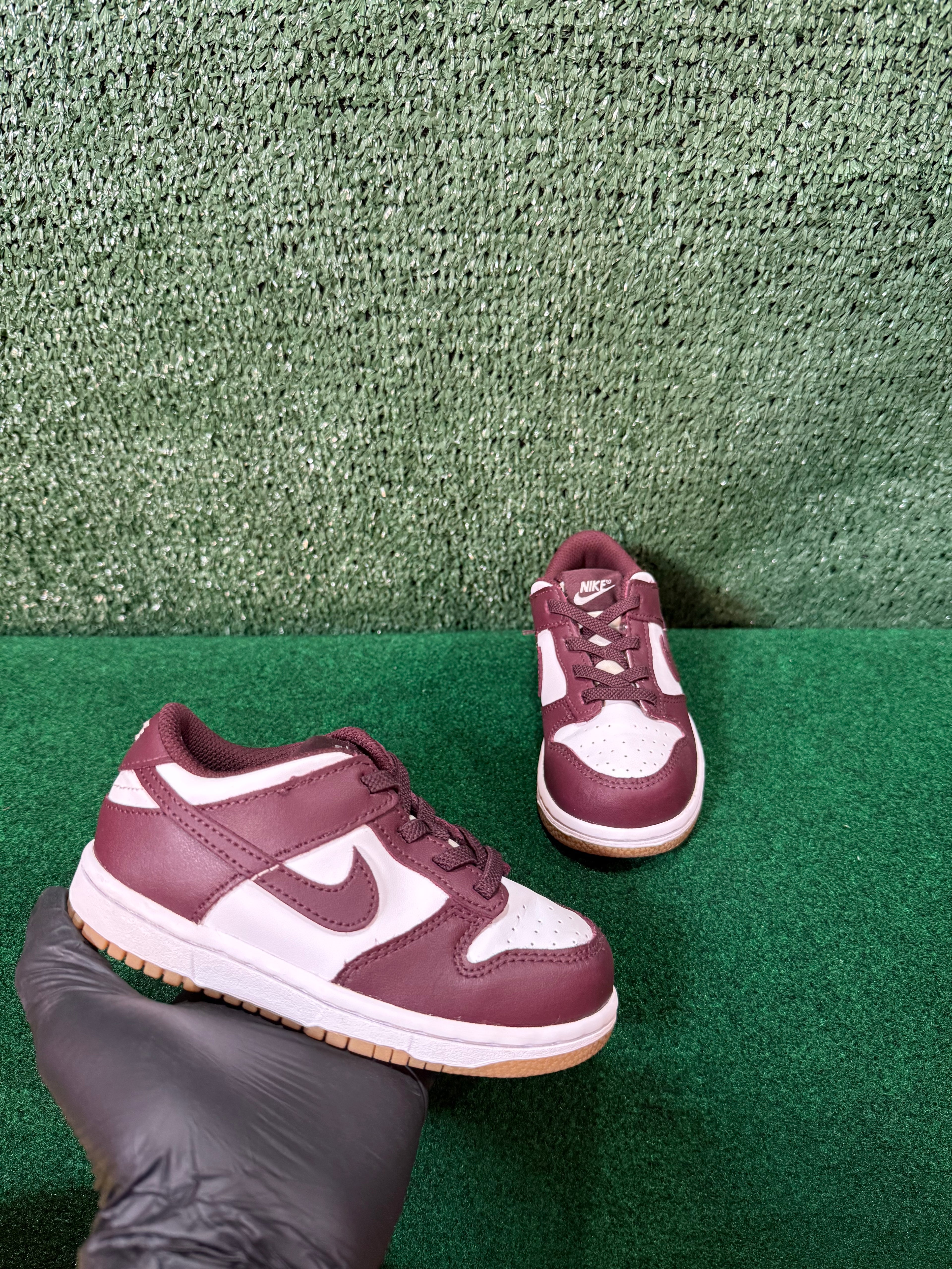 Nike Dunk Low White Gum Light Brown Burgundy Crush (TD)