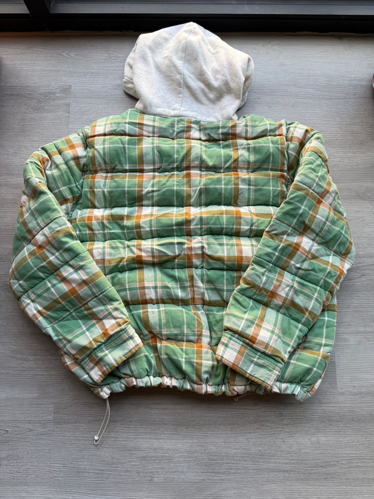 Other sterling quilted puffer coat plaid print
