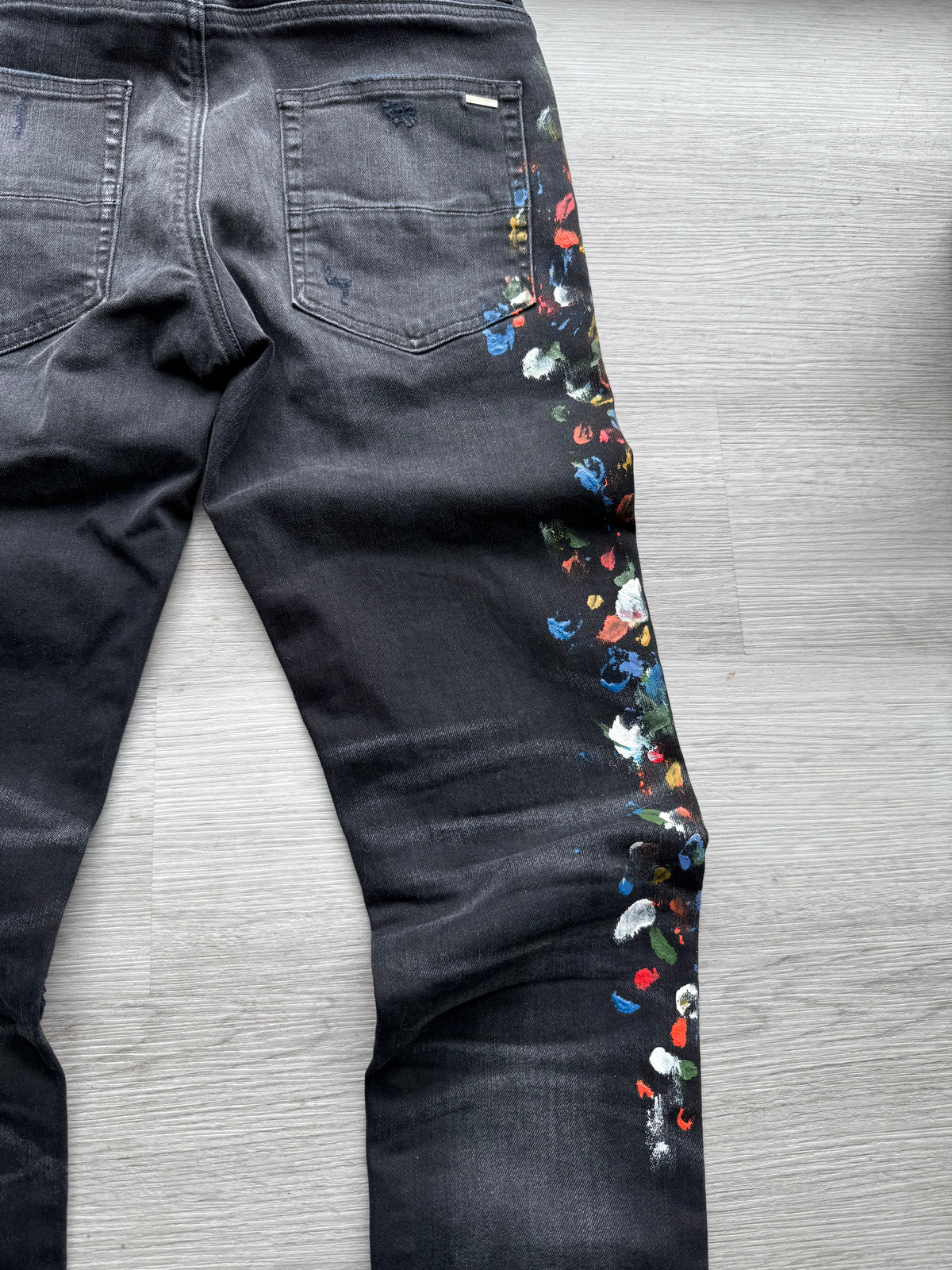 Amiri skinny painter jeans aged black