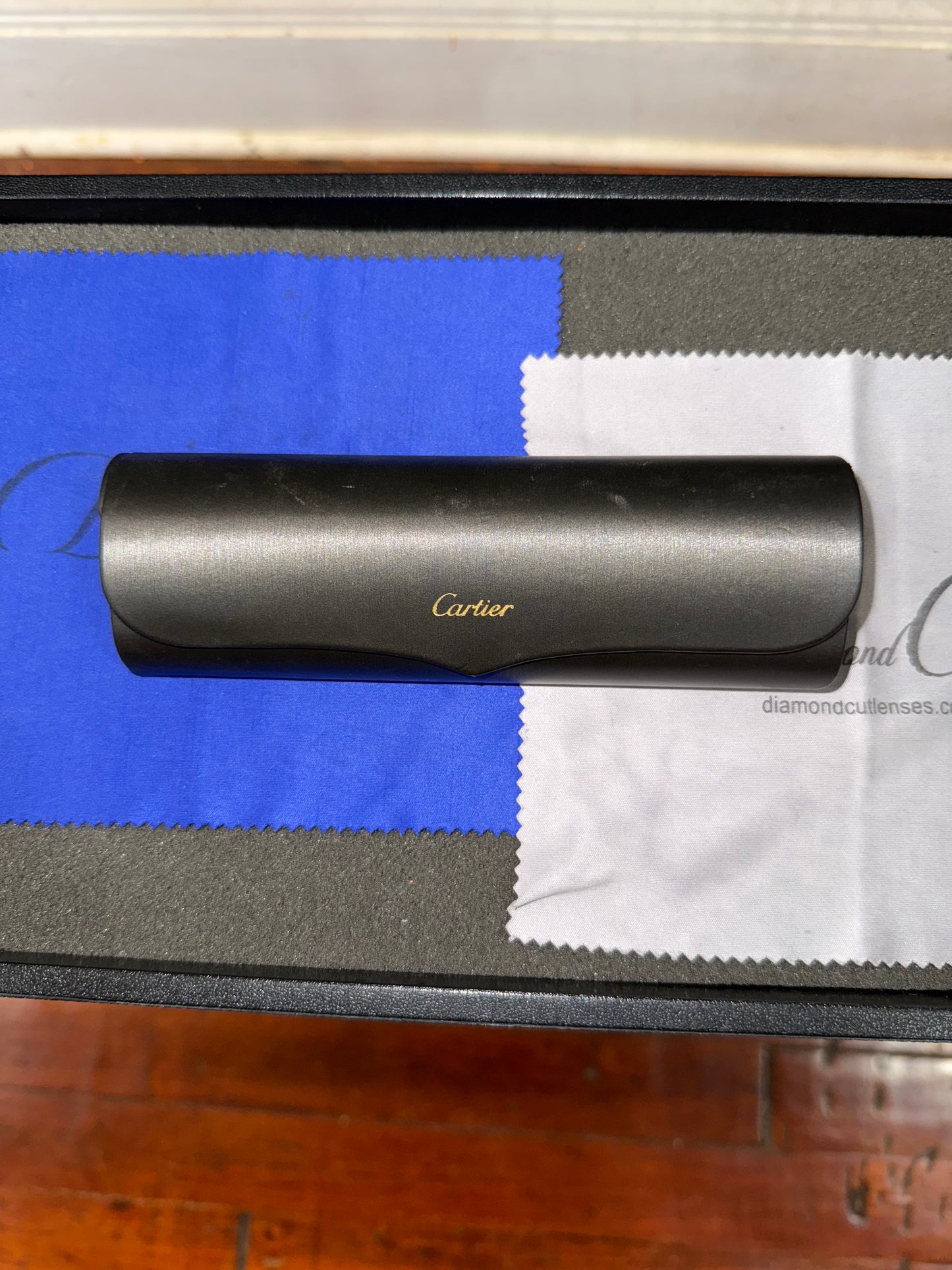 Cartier Silver C’s With Brown Wood Preowned