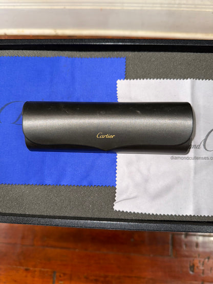 Cartier Silver C’s With Brown Wood Preowned