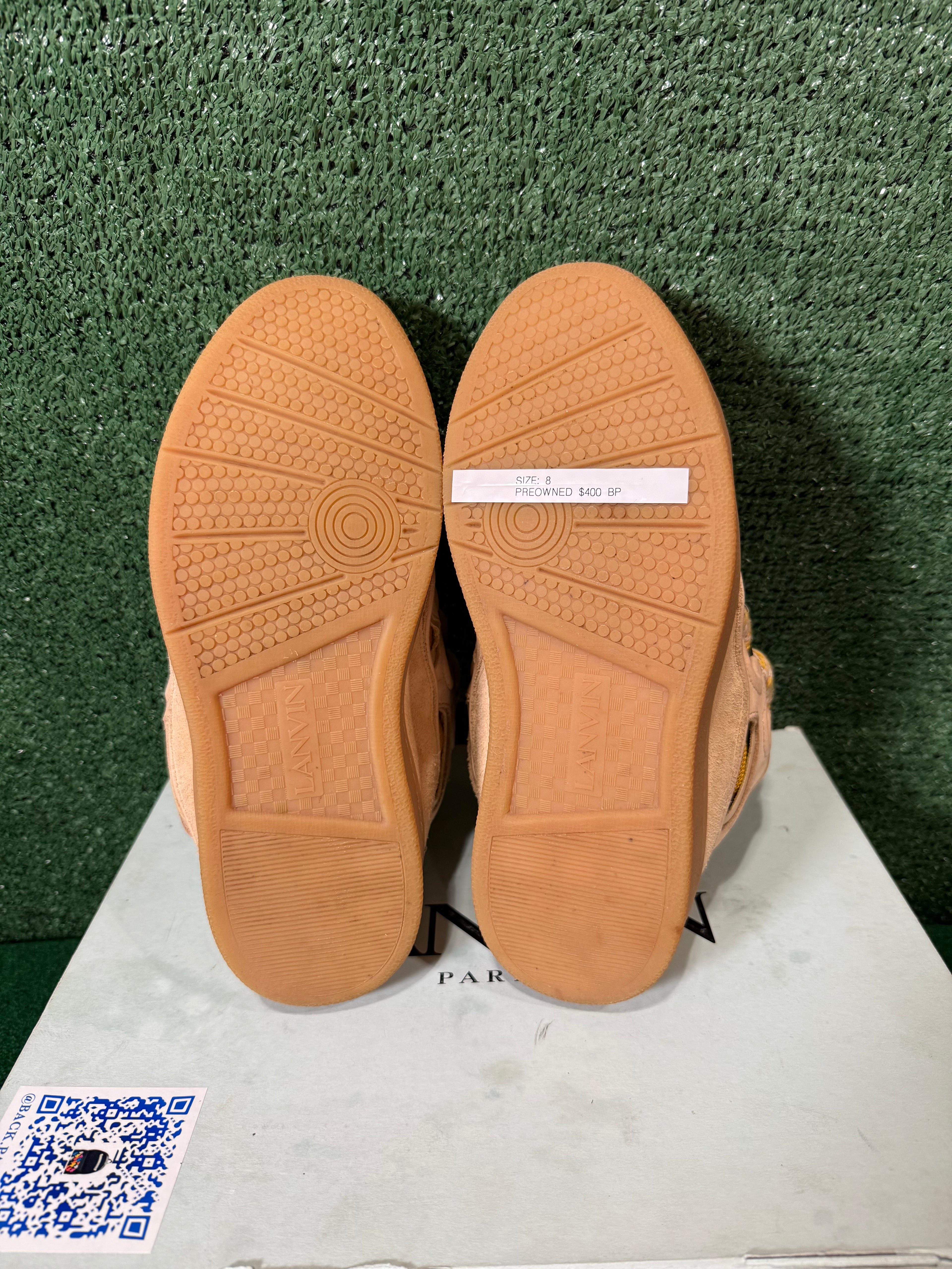 LANVIN EXCLUSIVE BEIGE & YELLOW CURB SNEAKER