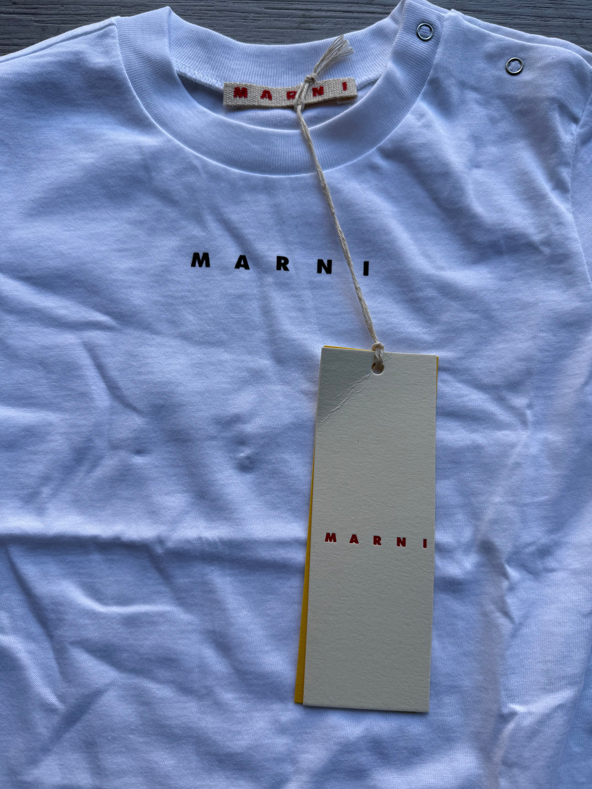 Marni kids logo-embroidered print cotton t-shirt