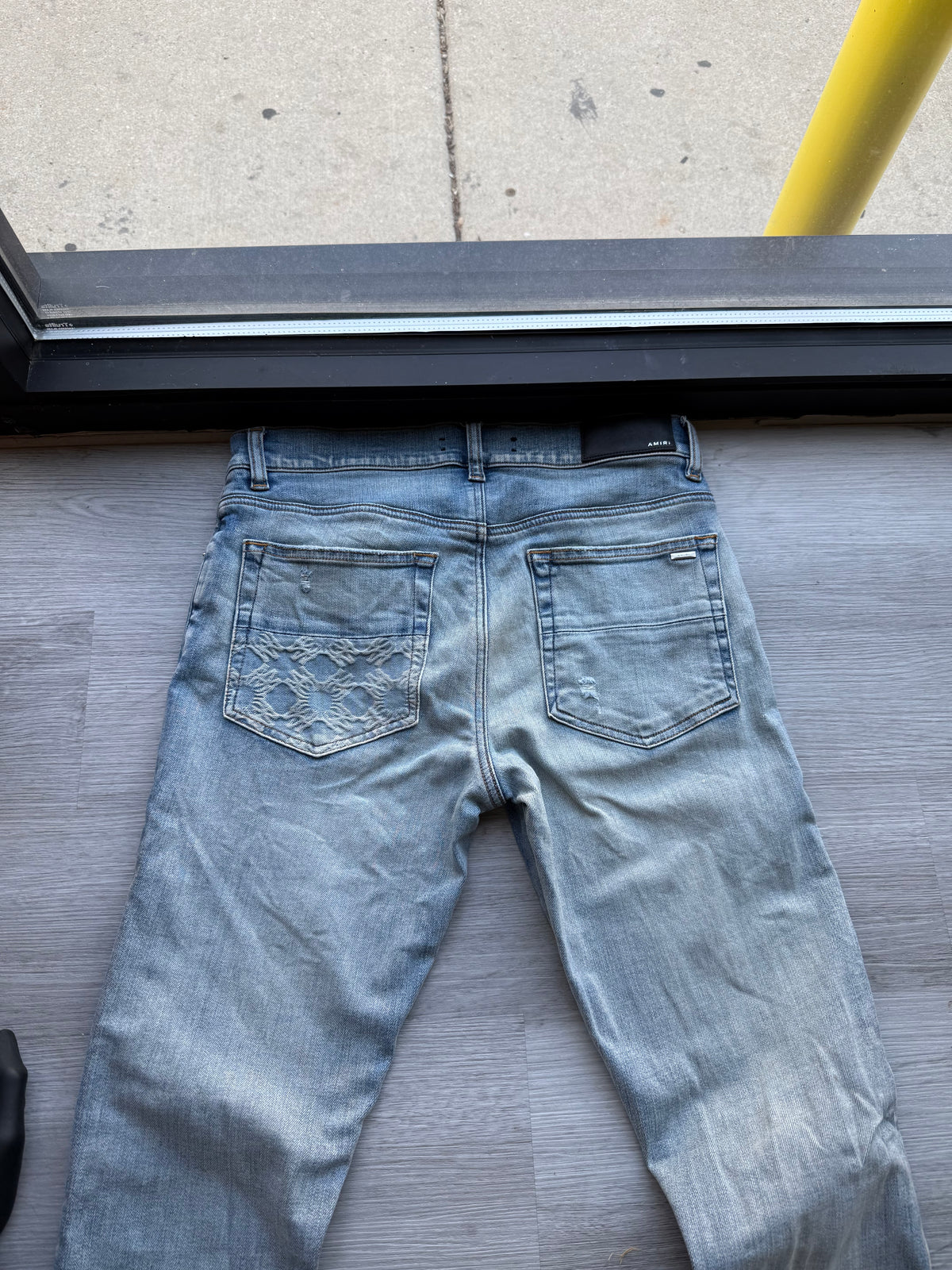 Amiri denim jeans/ Amiri embroidered