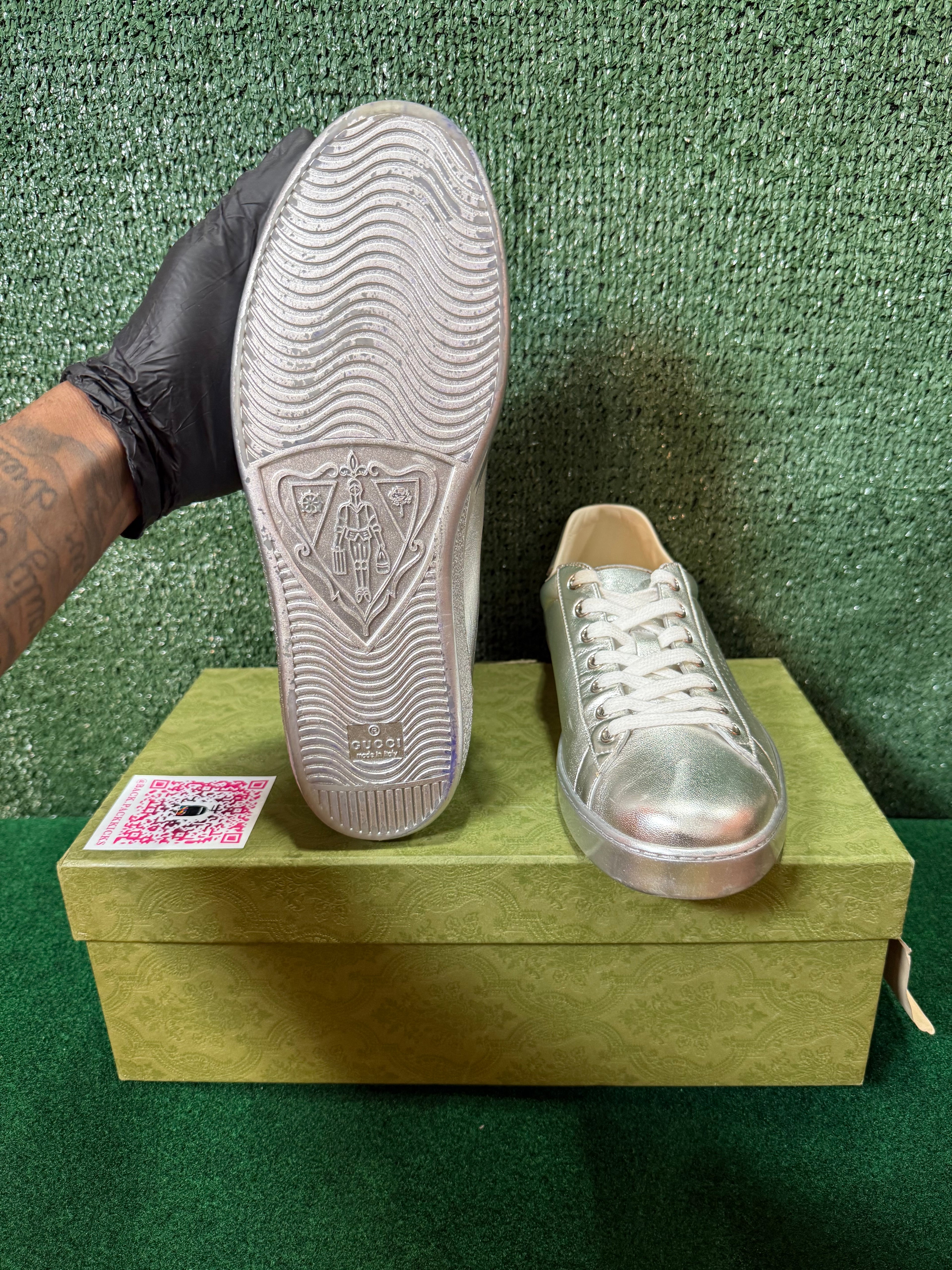 Gucci Ace Metallic Silver