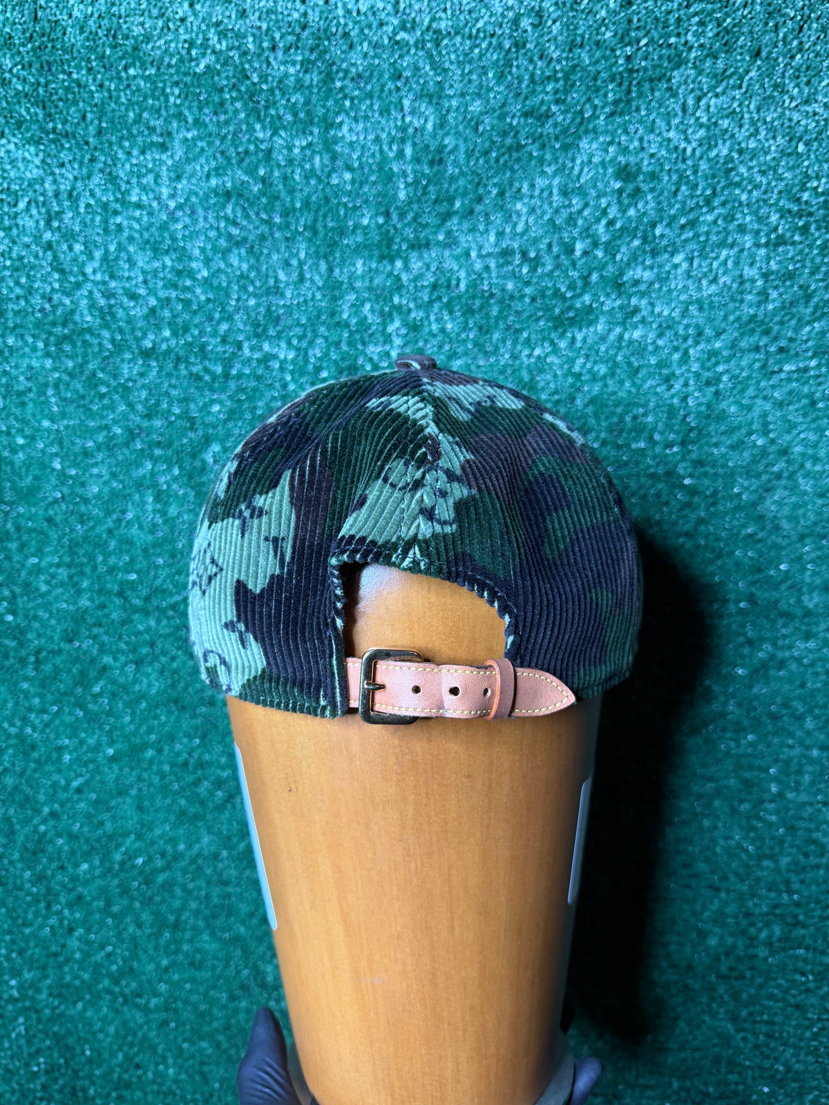 Louis Vuitton corduroy easy fit camo cap