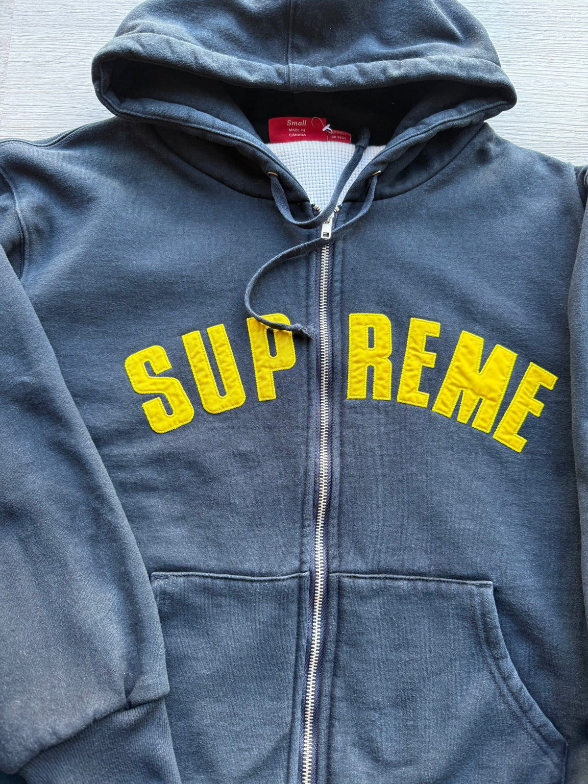 Supreme arc thermal zip-up hooded sweatshirt