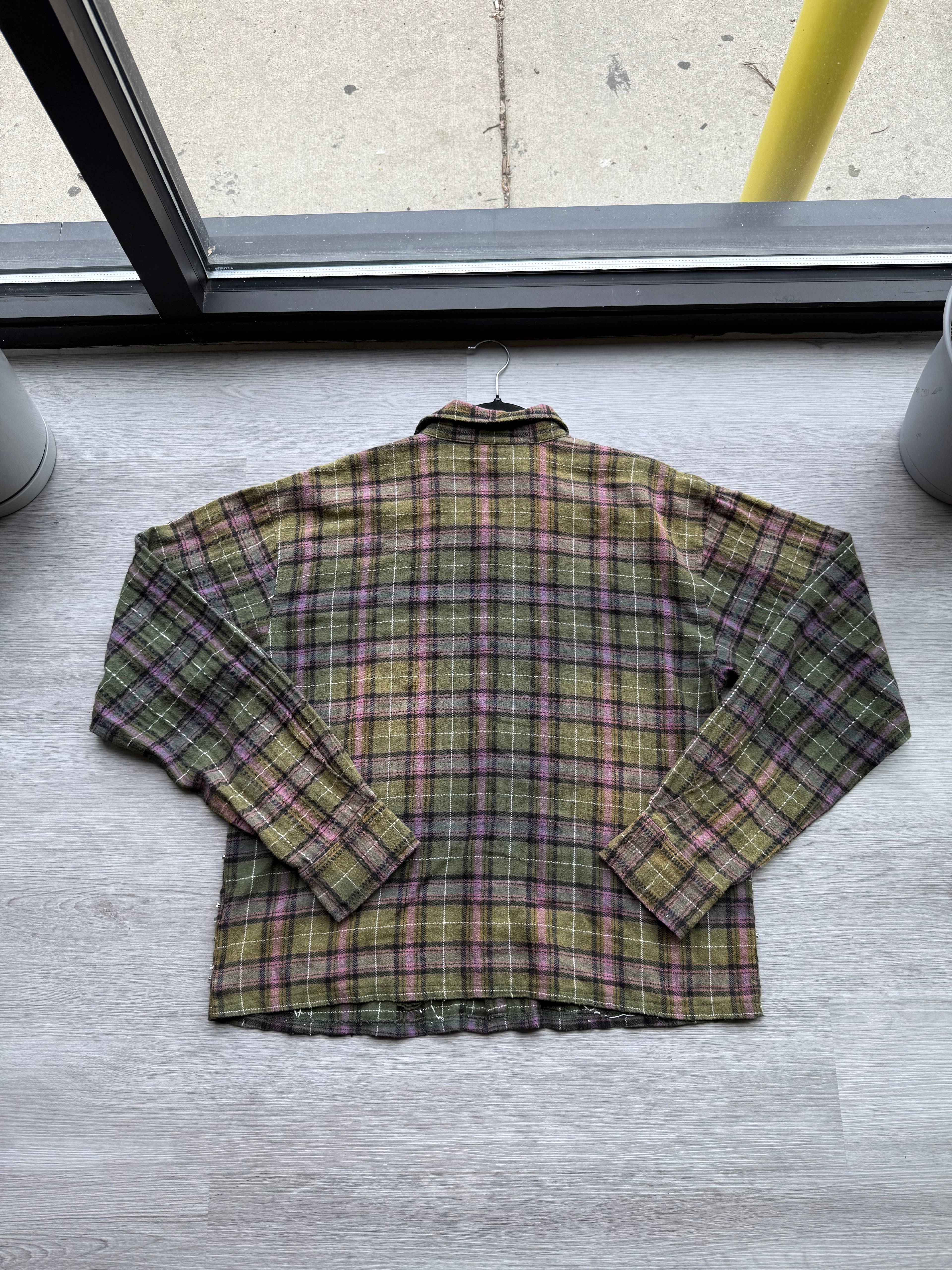 Vale Forever Green Fever Flannel ‘Dark Green/Purple’