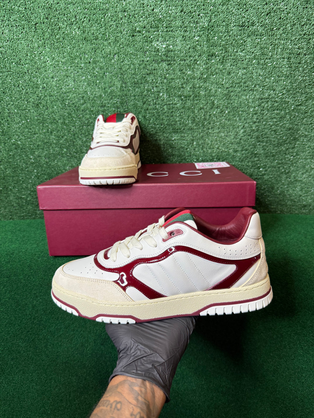 Gucci re-web sneaker ‘white rosso ancora’