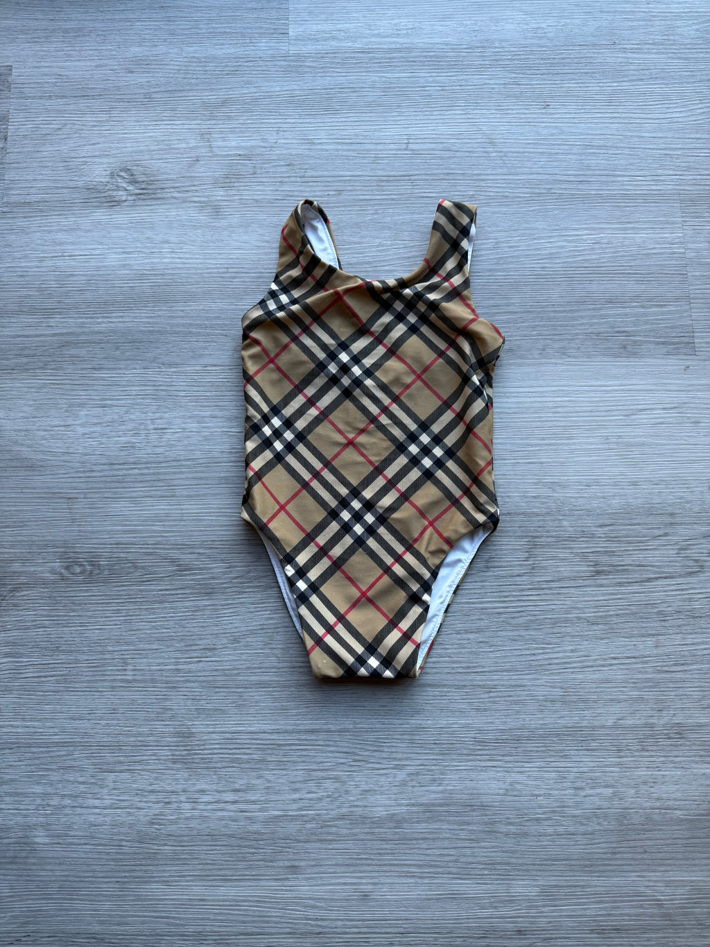Burberry kids vintage check scoop-neck swimsuit