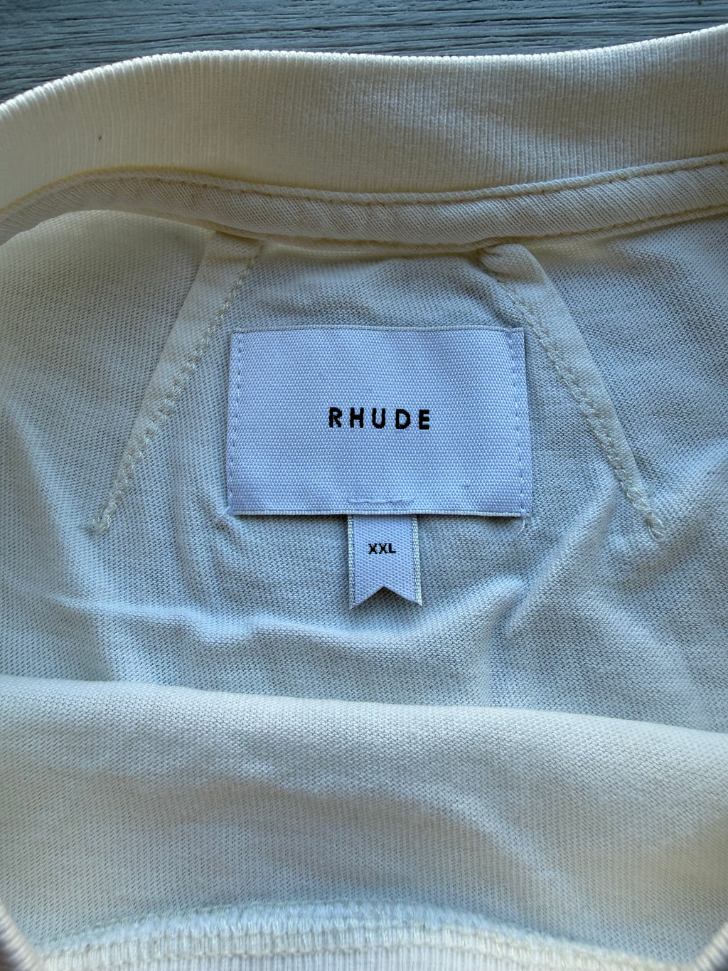 Rhude logo t-shirt in vintage white