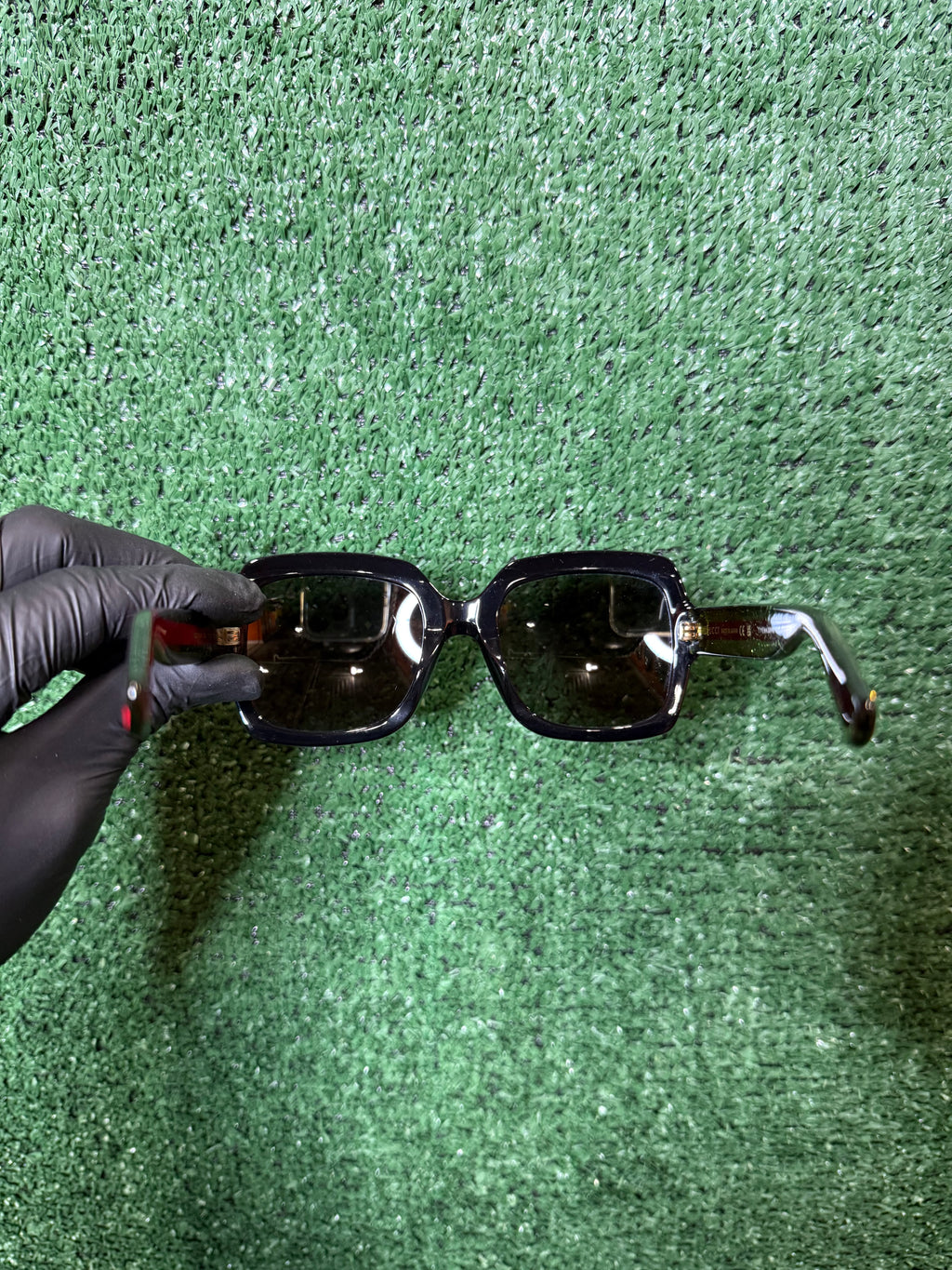 Gucci glitter gold gg embroidered sunglasses