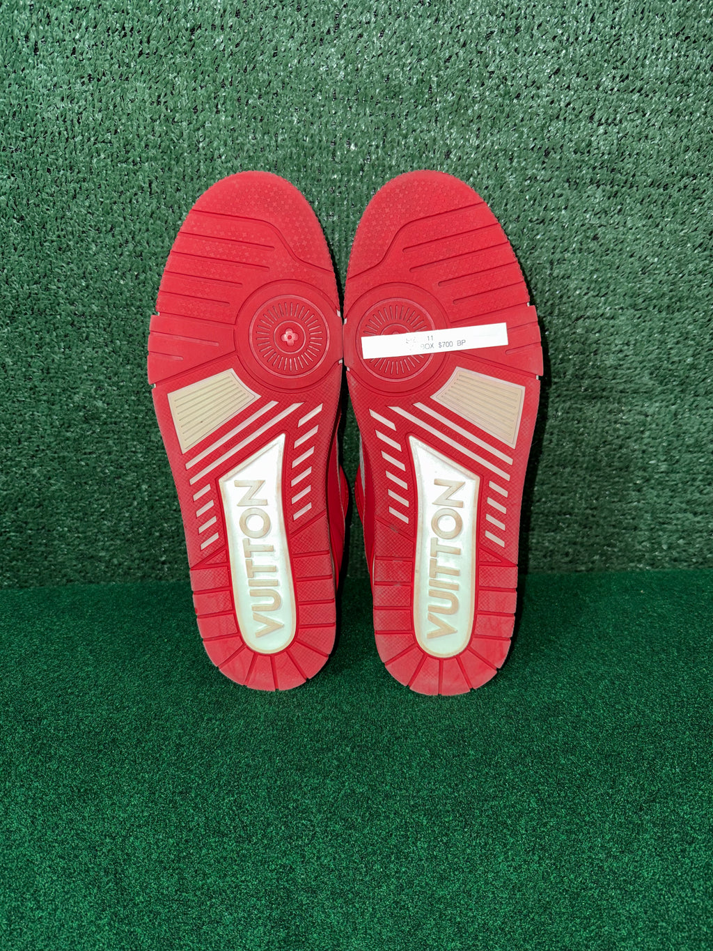 LOUIS VUITTON TRAINER RED WHITE