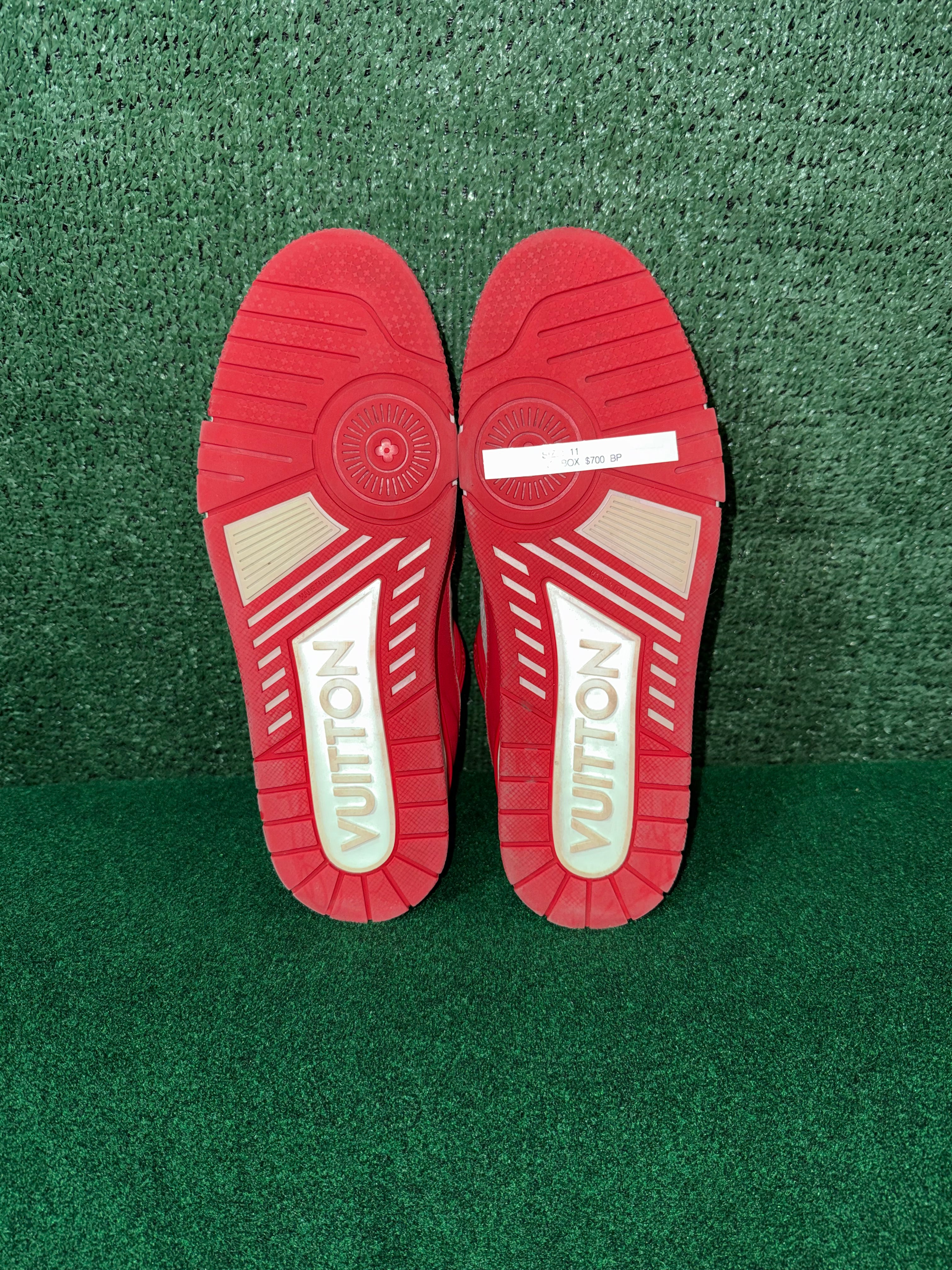LOUIS VUITTON TRAINER RED WHITE