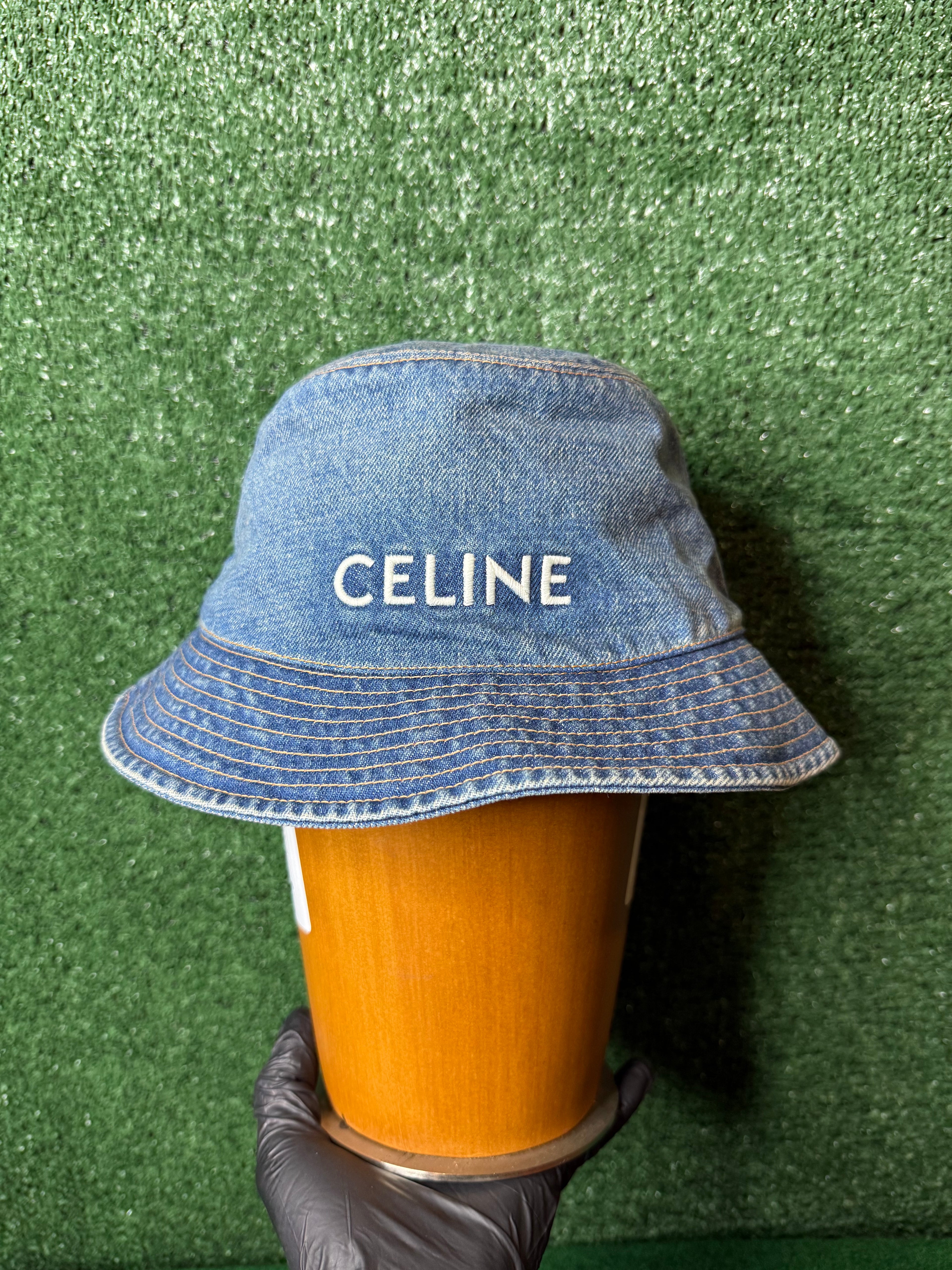 CELINE BOB BRODE BUCKET HAT ‘TRAIL WASH’