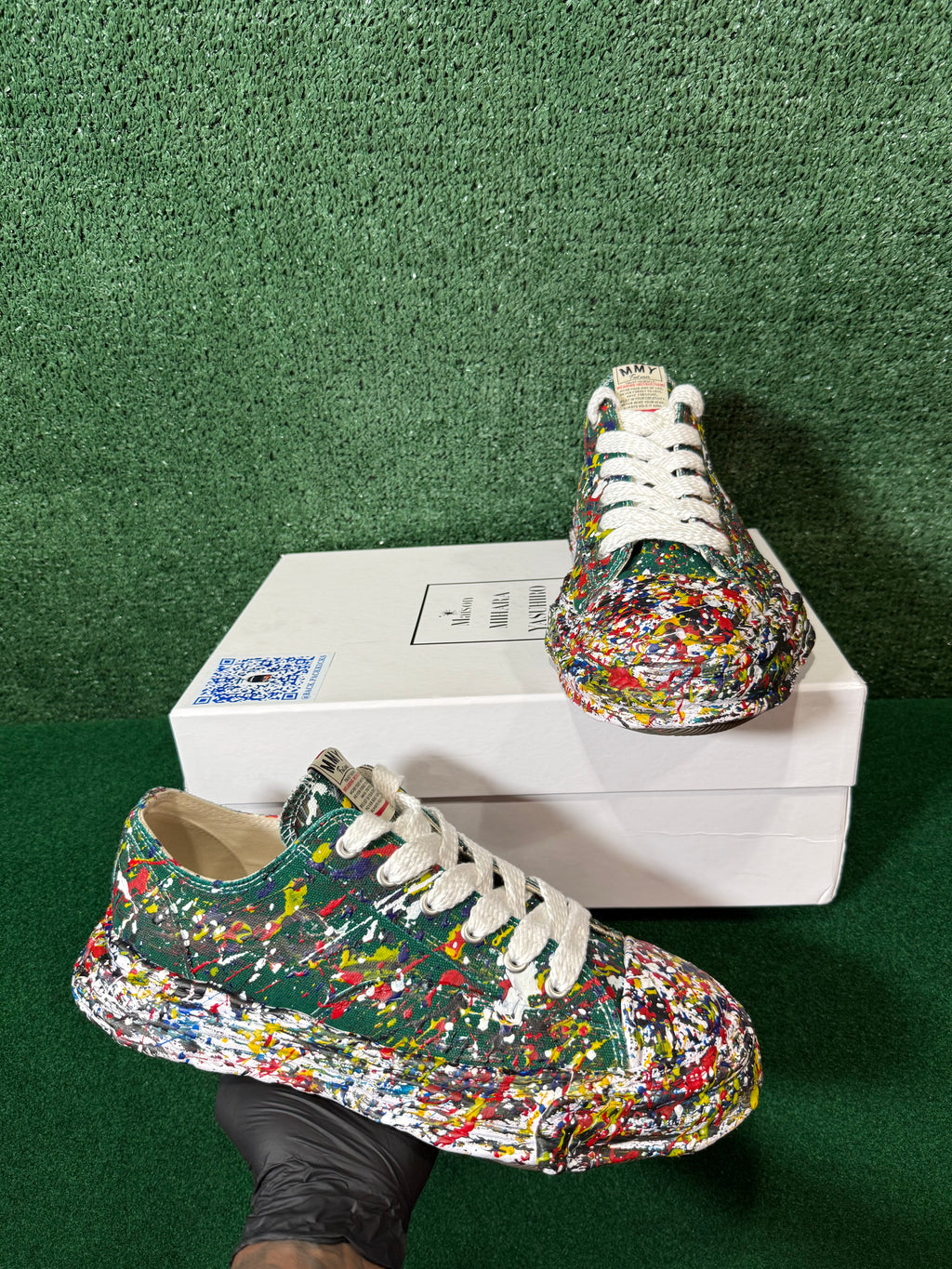 MAISON MIHARA YASUHIRO PETERSON 23 OG SOLE SPUTTERING PAINT CAN