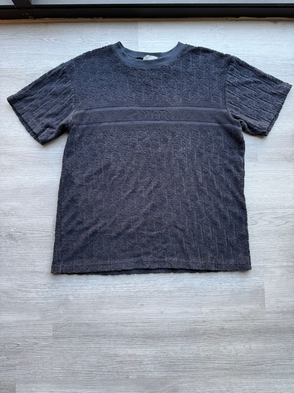Dior oblique terry cloth/towel embossed t-shirt