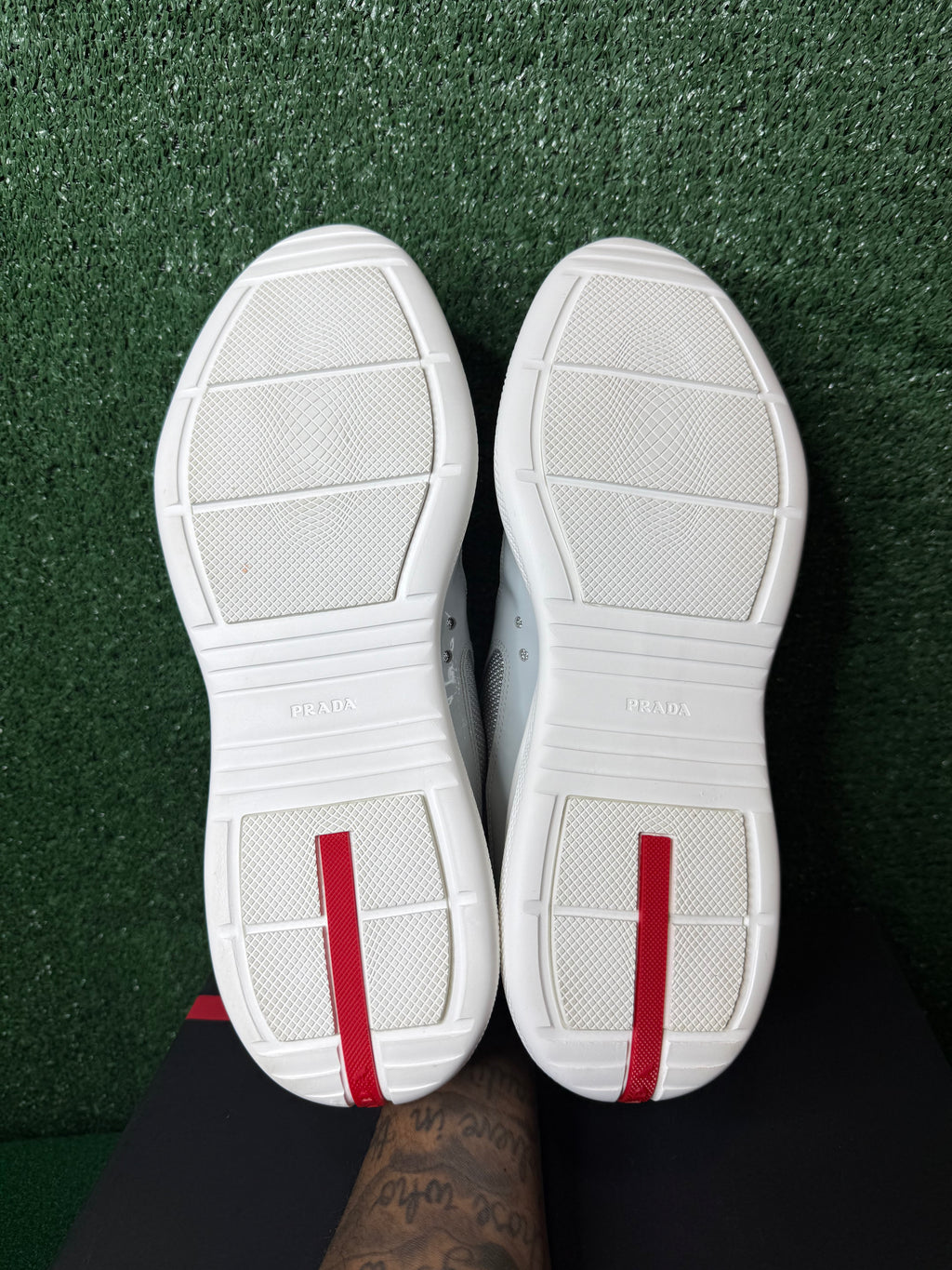Prada Patent leather and technical fabric Prada America's
Cup-GREY