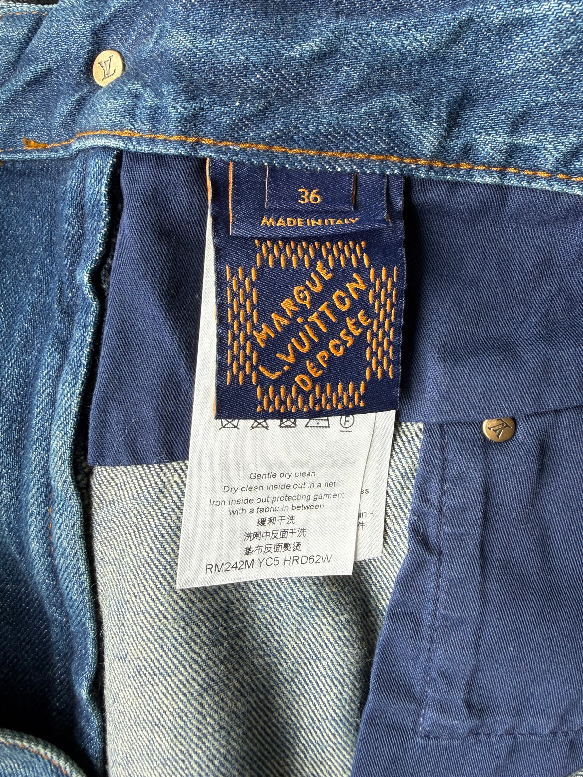 Louis Vuitton denim carpenter pants