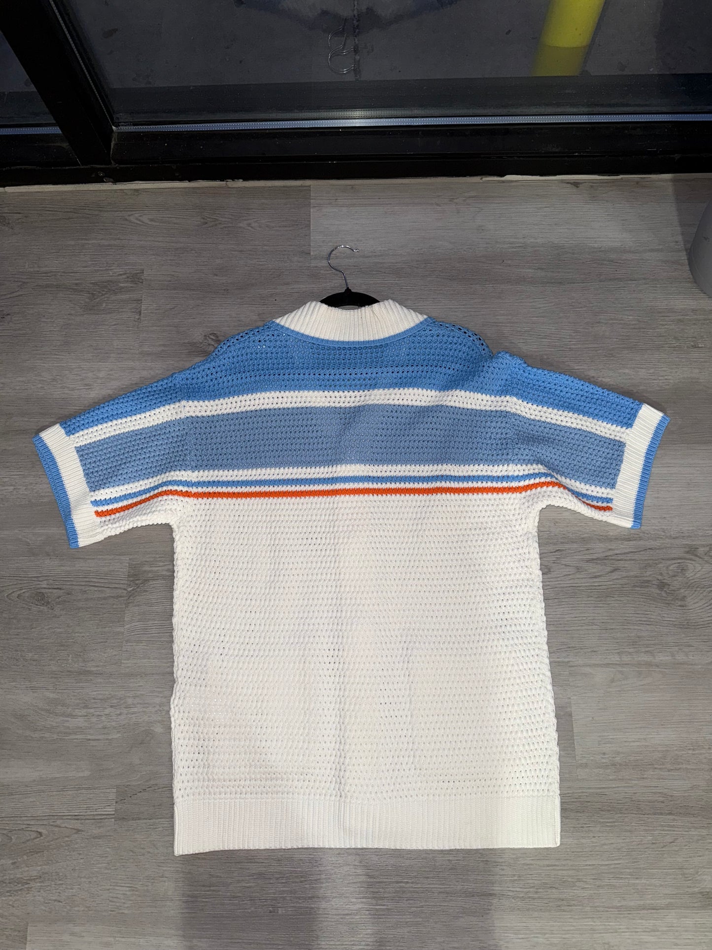 Cotton Tennis Short Sleeve Crochet Shirt Preowned