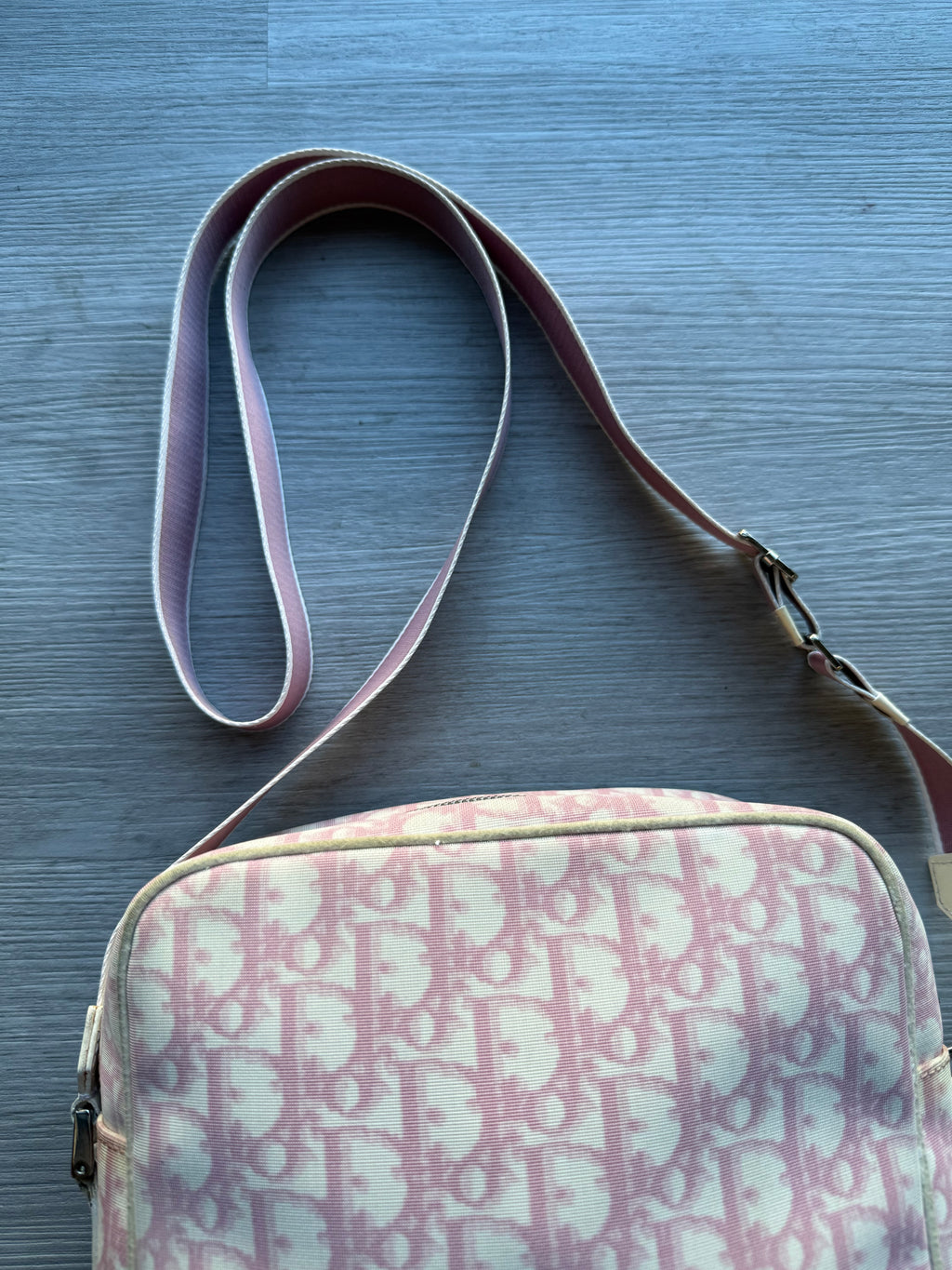 Christian Dior pink trotter/diorissimo no. 1 oblique crossbody bag ‘2004’
